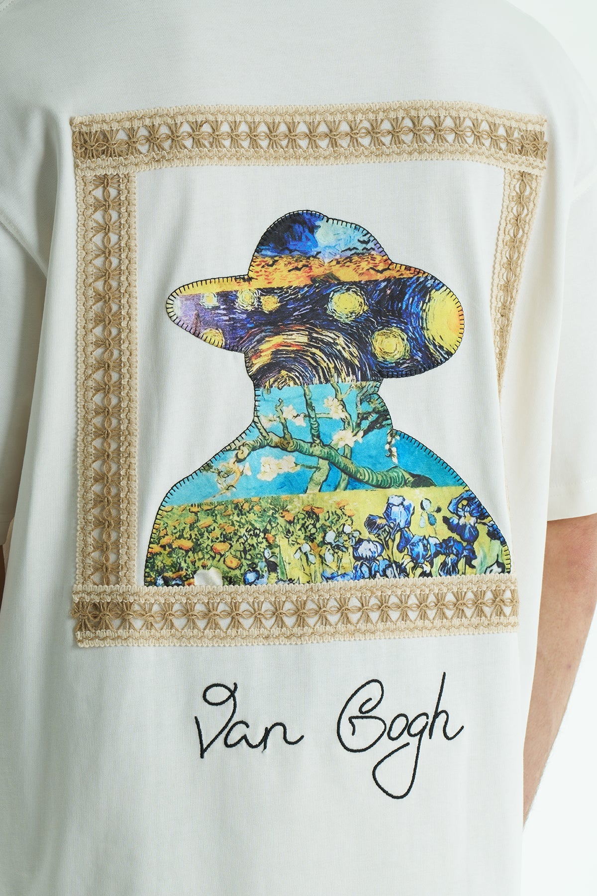 Ecru Oversized Van Gogh Graphic T-Shirt