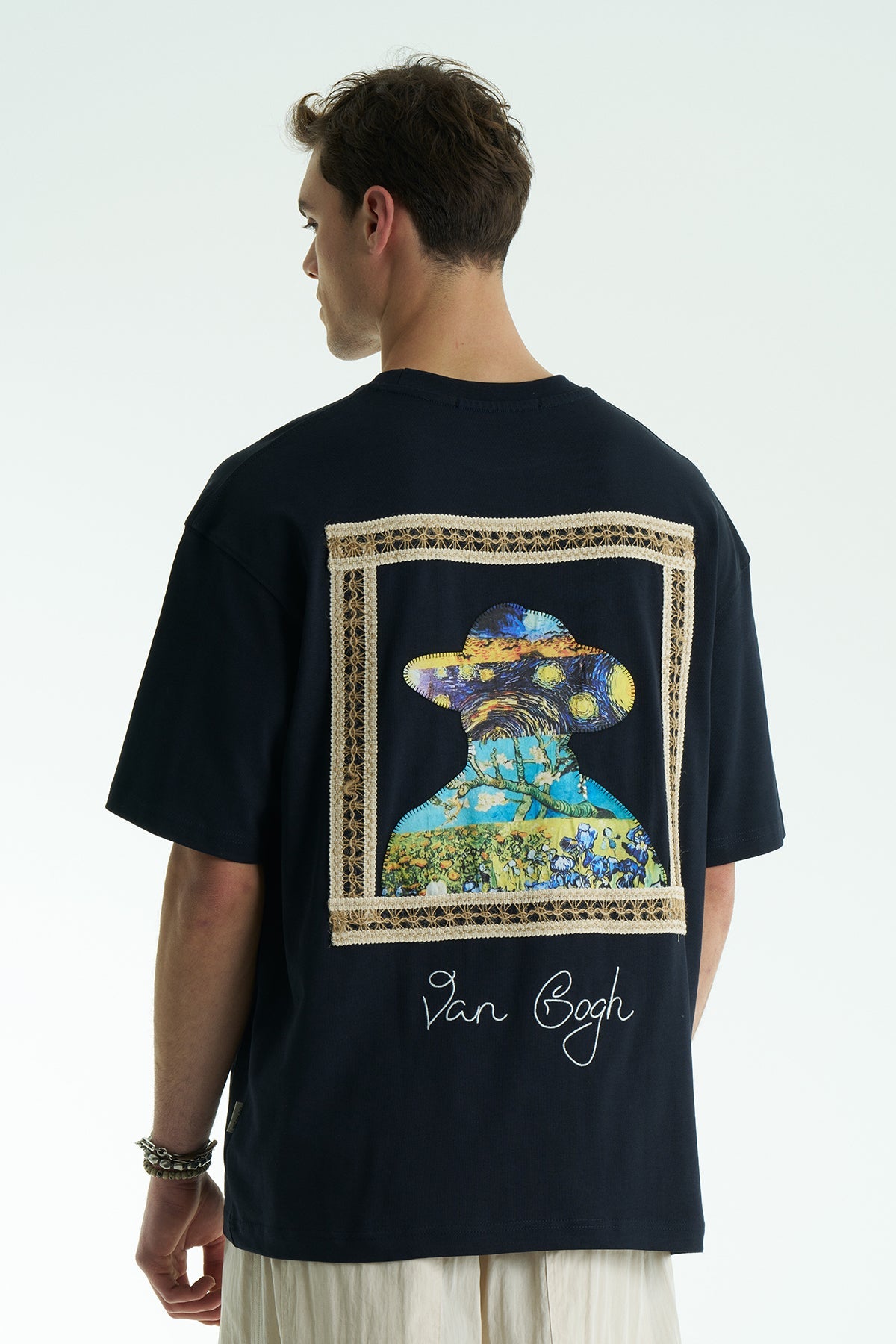 Ecru Oversized Van Gogh Graphic T-Shirt