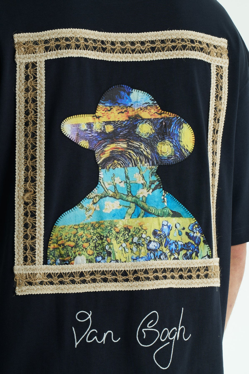 Ecru Oversized Van Gogh Graphic T-Shirt