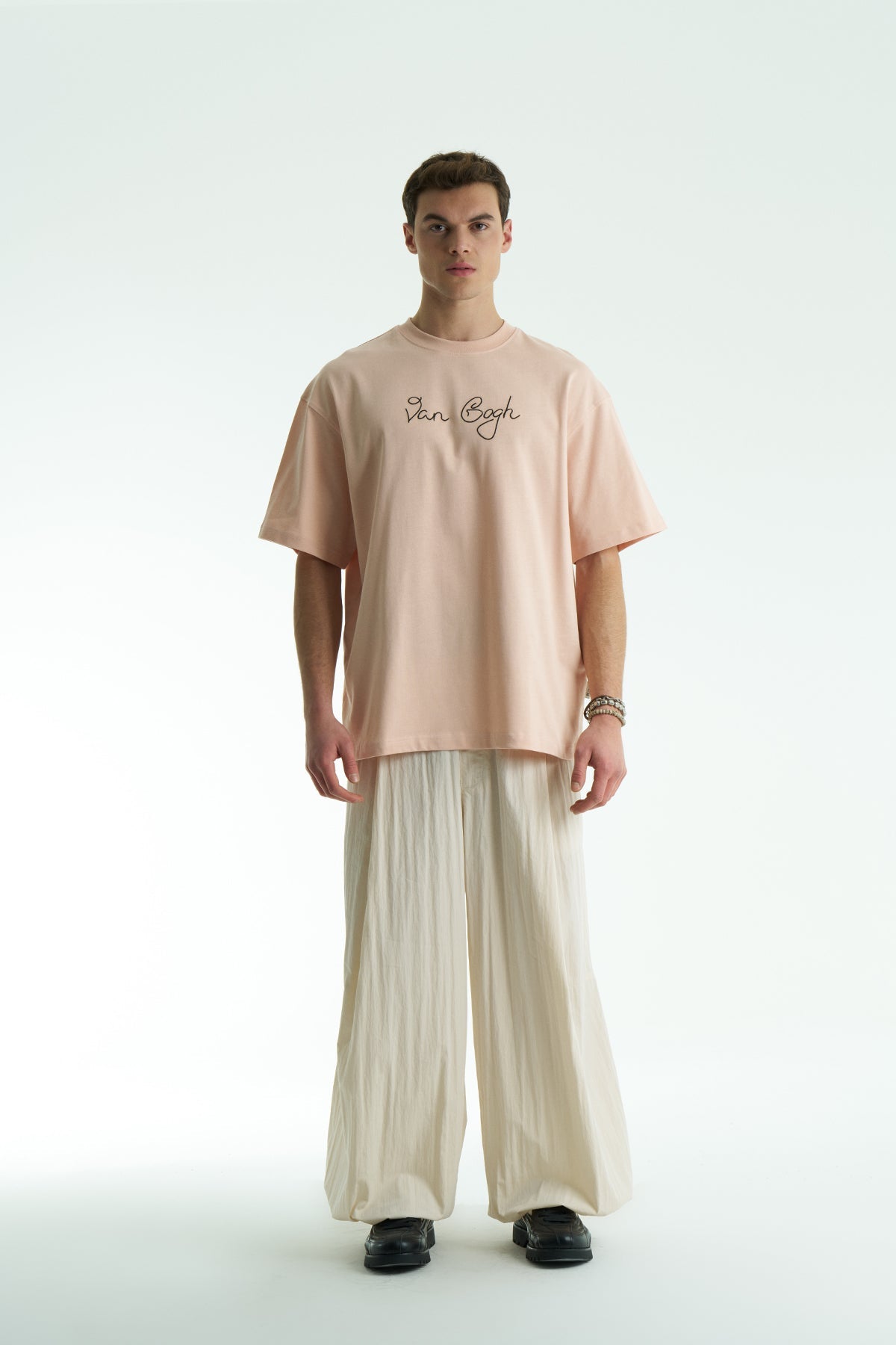 Ecru Oversized Van Gogh Graphic T-Shirt