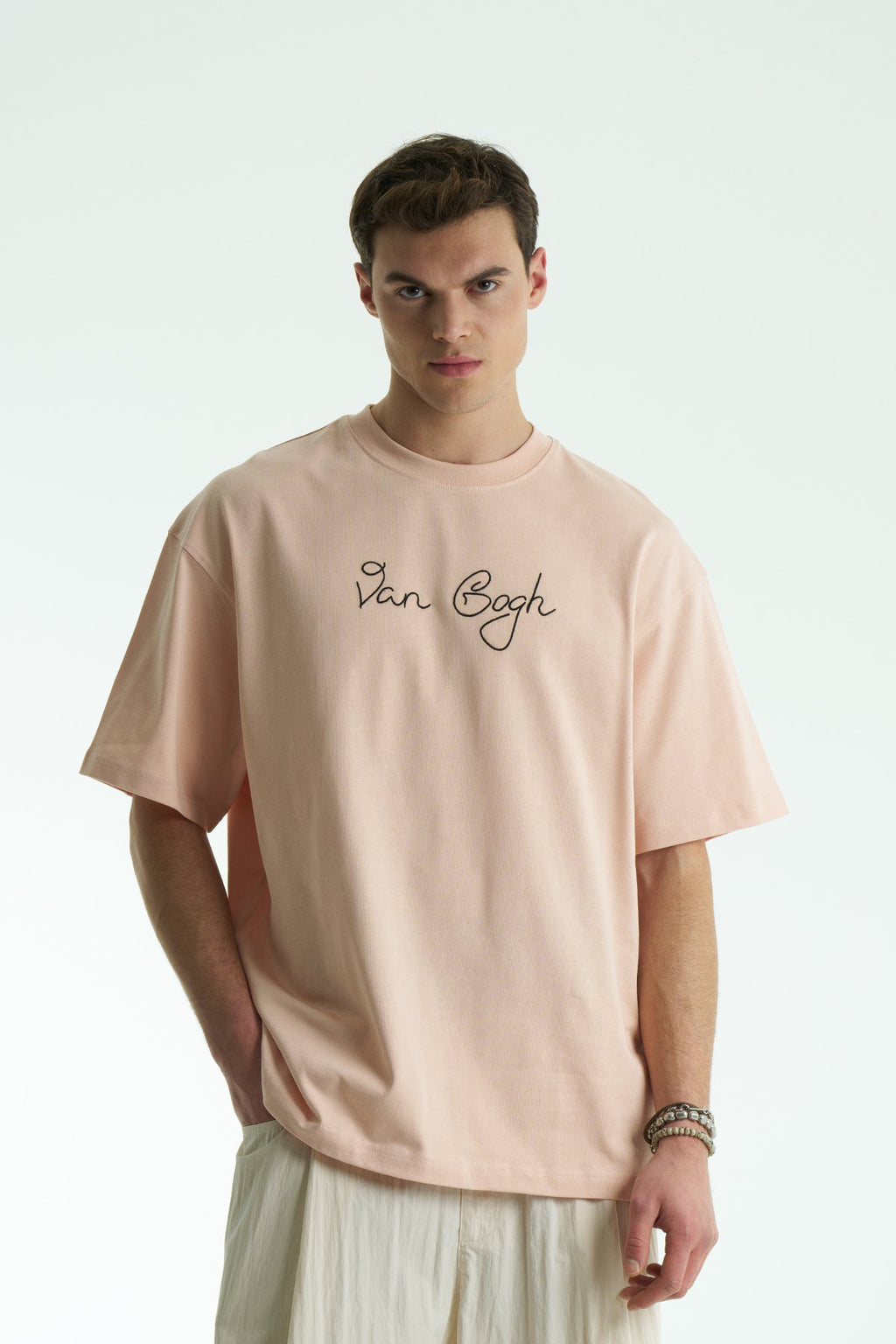 Ecru Oversized Van Gogh Graphic T-Shirt