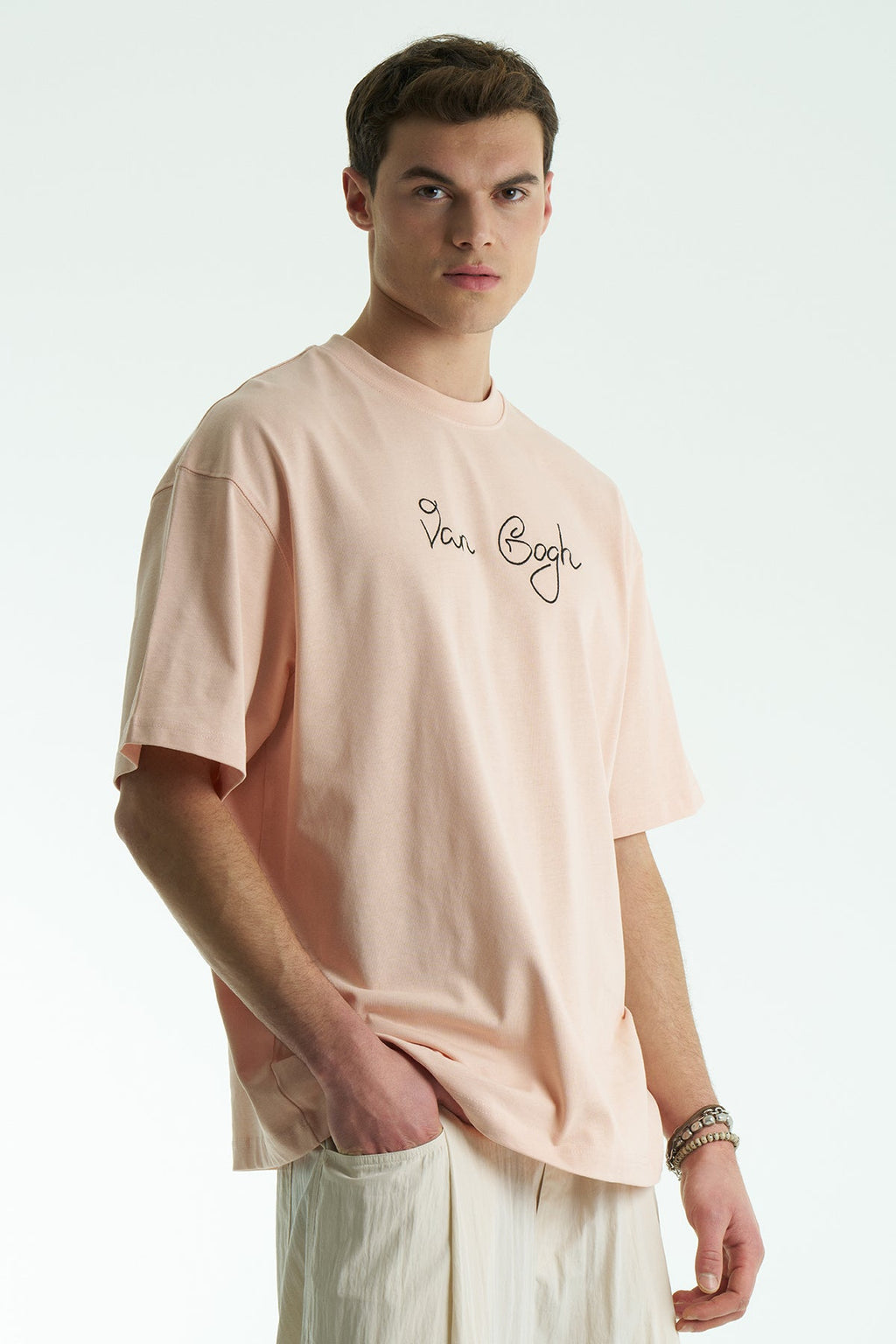 Ecru Oversized Van Gogh Graphic T-Shirt