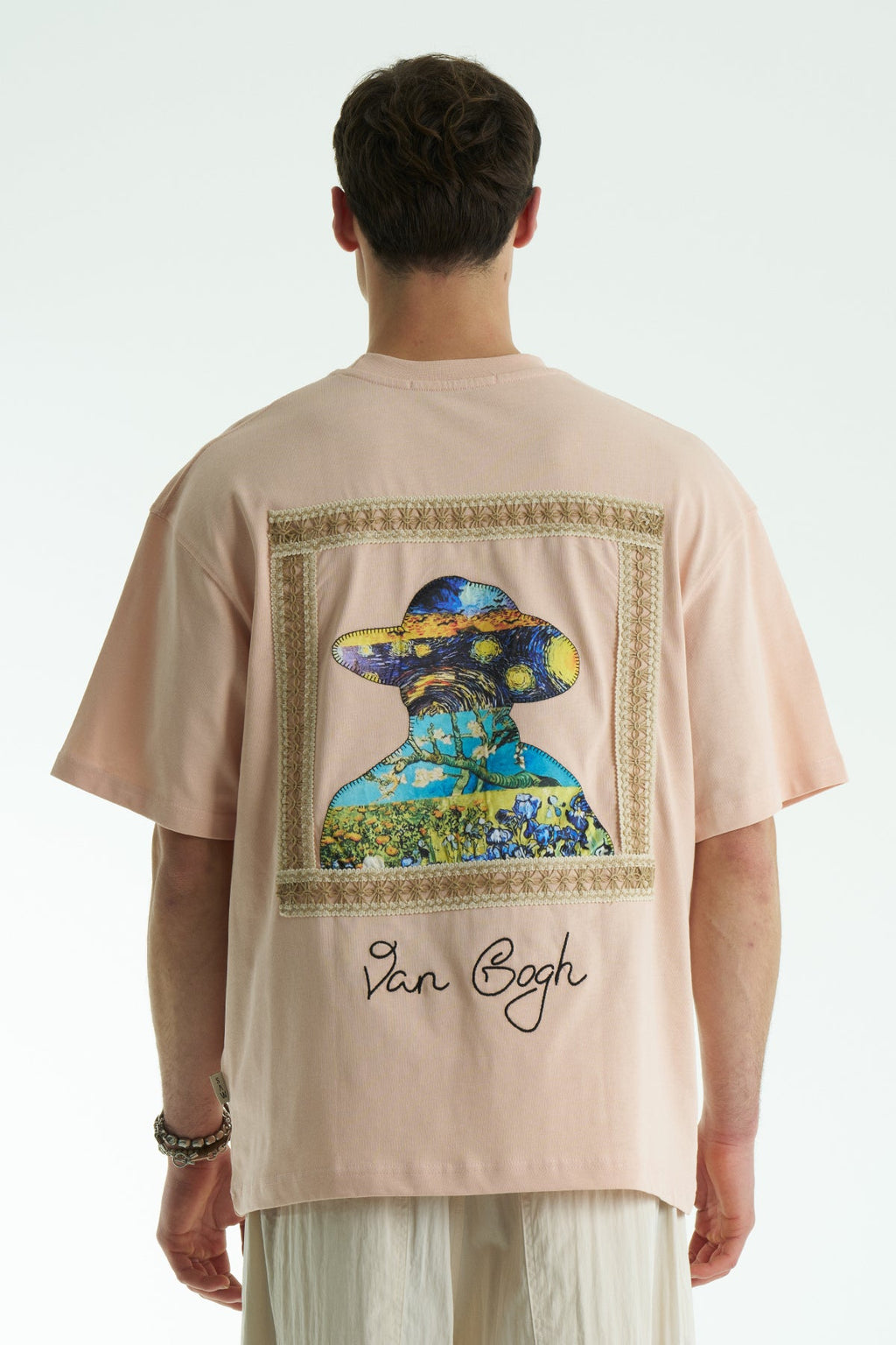 Ecru Oversized Van Gogh Graphic T-Shirt