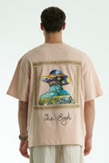Ecru Oversized Van Gogh Graphic T-Shirt