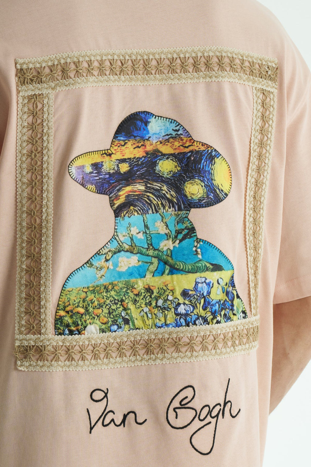 Ecru Oversized Van Gogh Graphic T-Shirt