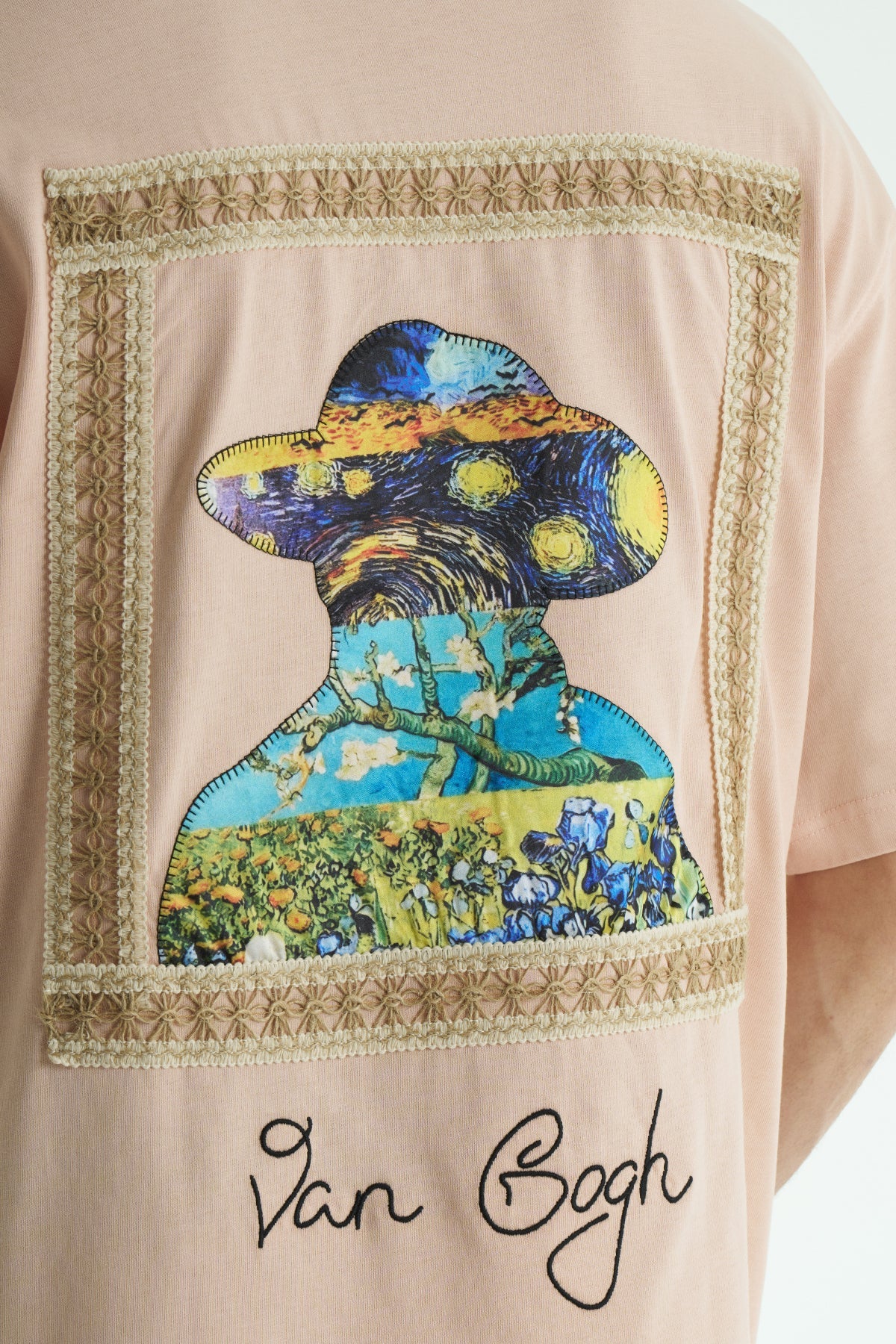 Ecru Oversized Van Gogh Graphic T-Shirt