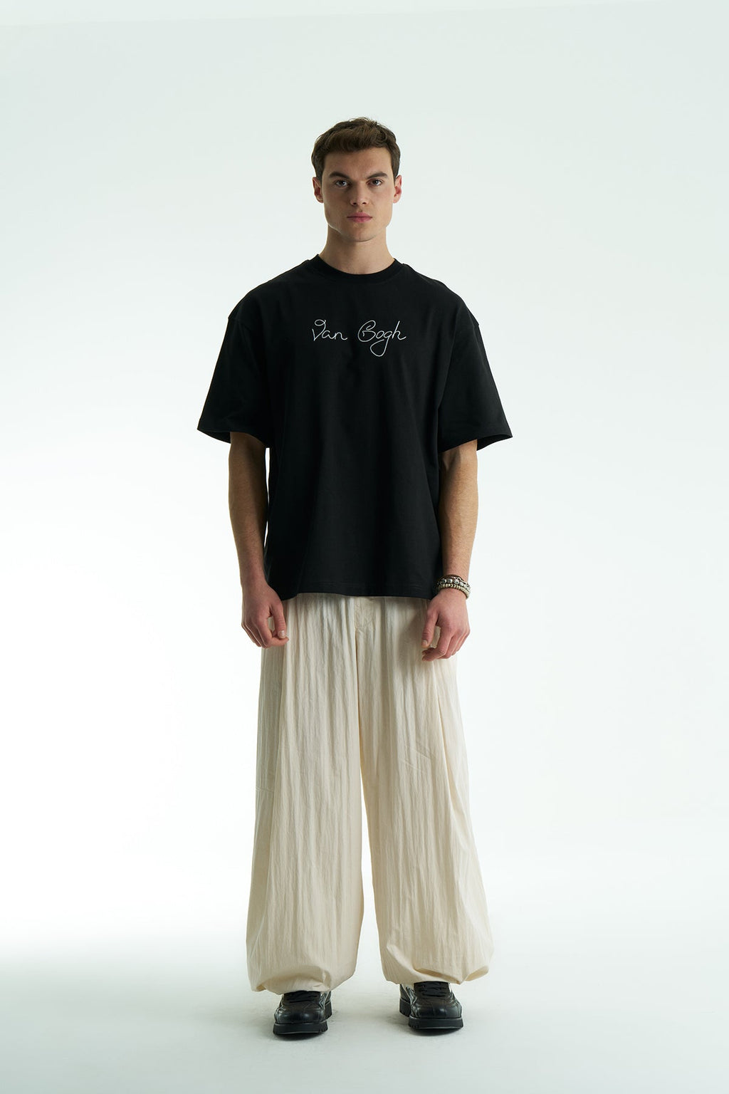 Ecru Oversized Van Gogh Graphic T-Shirt