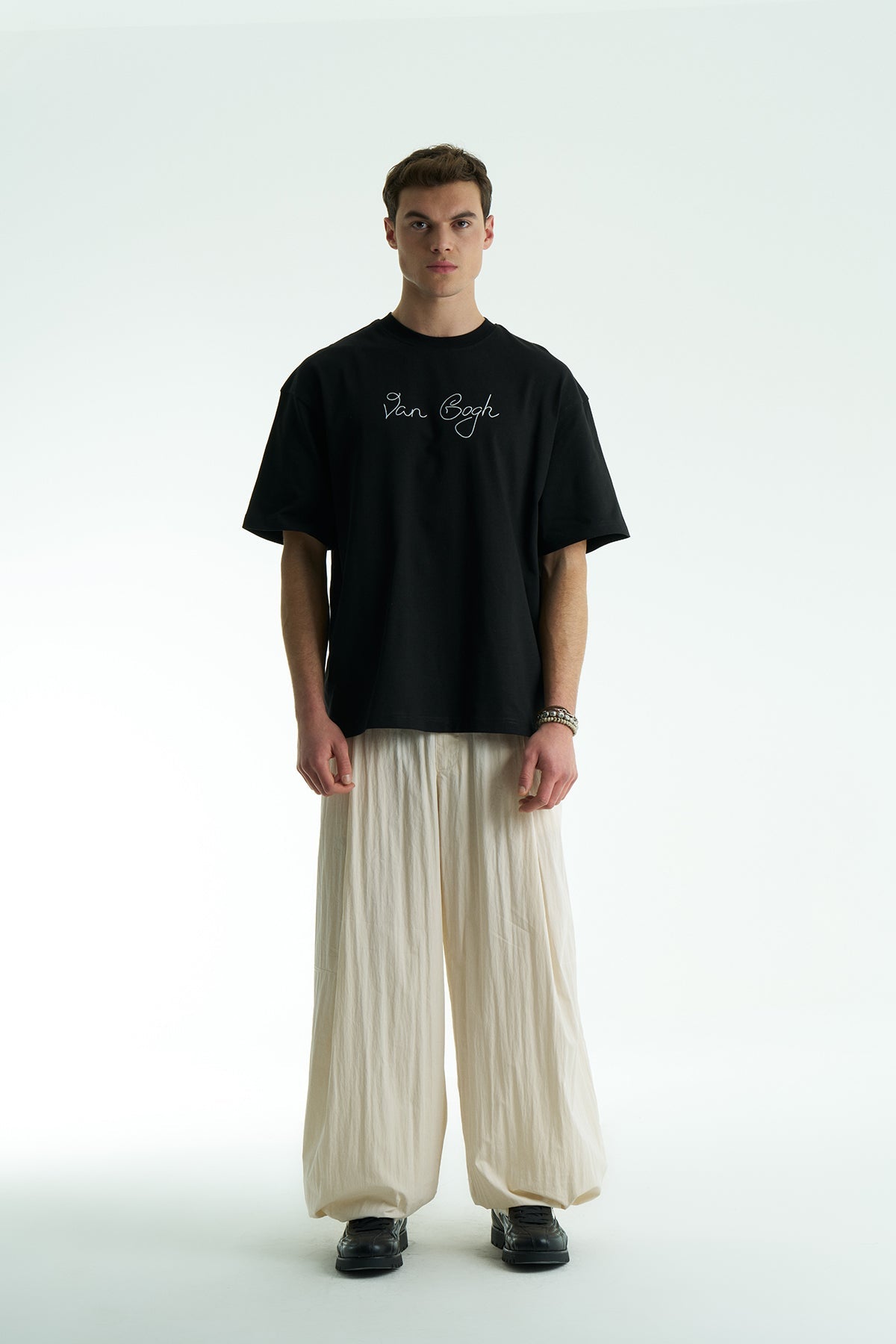 Ecru Oversized Van Gogh Graphic T-Shirt