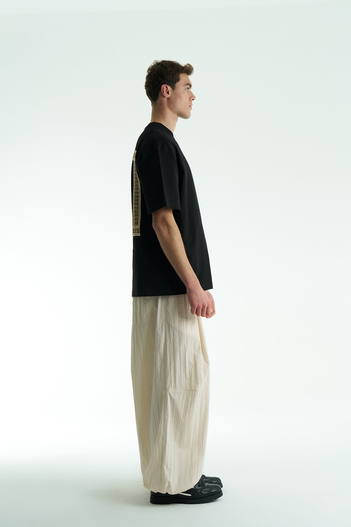 Ecru Oversized Van Gogh Graphic T-Shirt