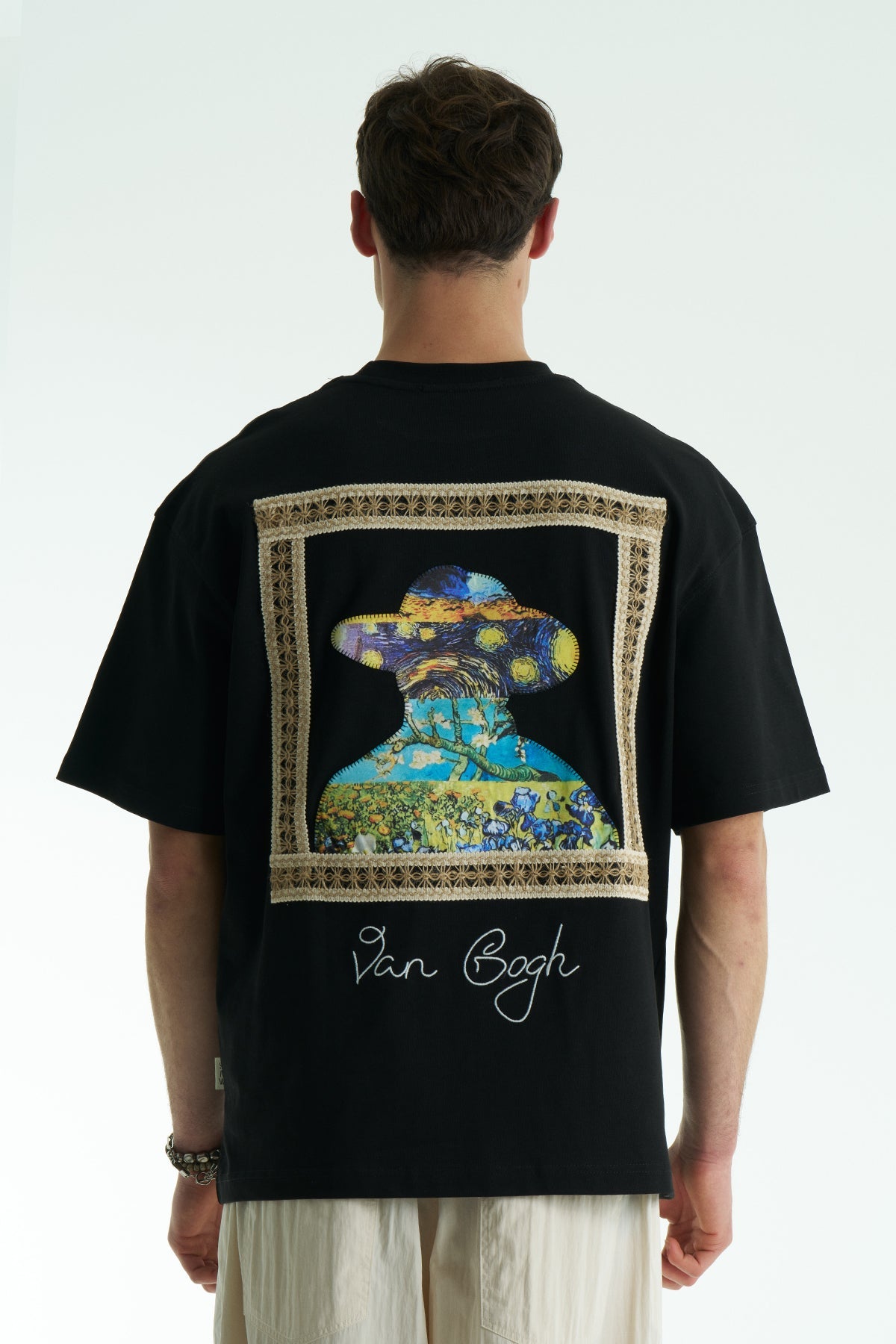 Ecru Oversized Van Gogh Graphic T-Shirt