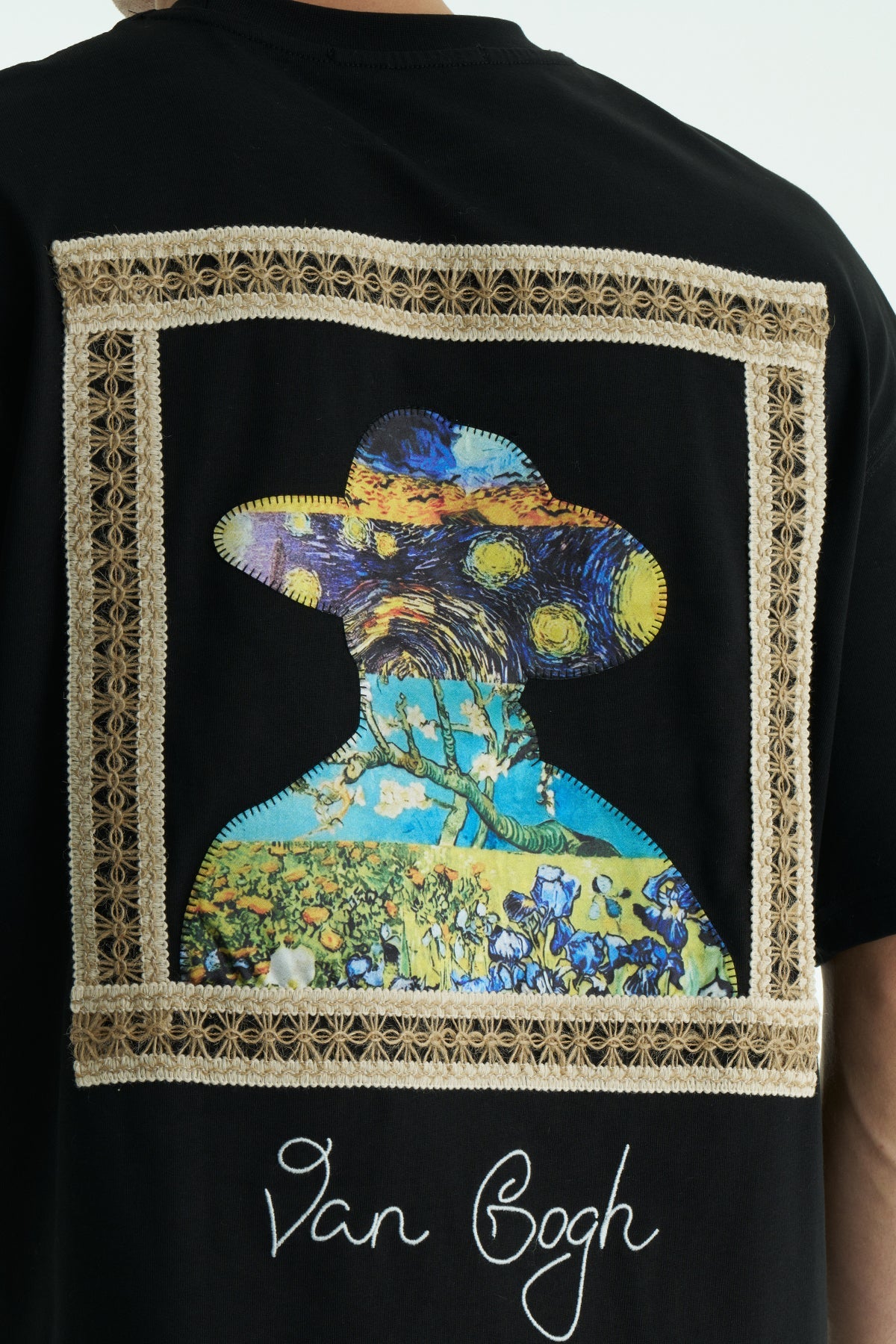 Ecru Oversized Van Gogh Graphic T-Shirt