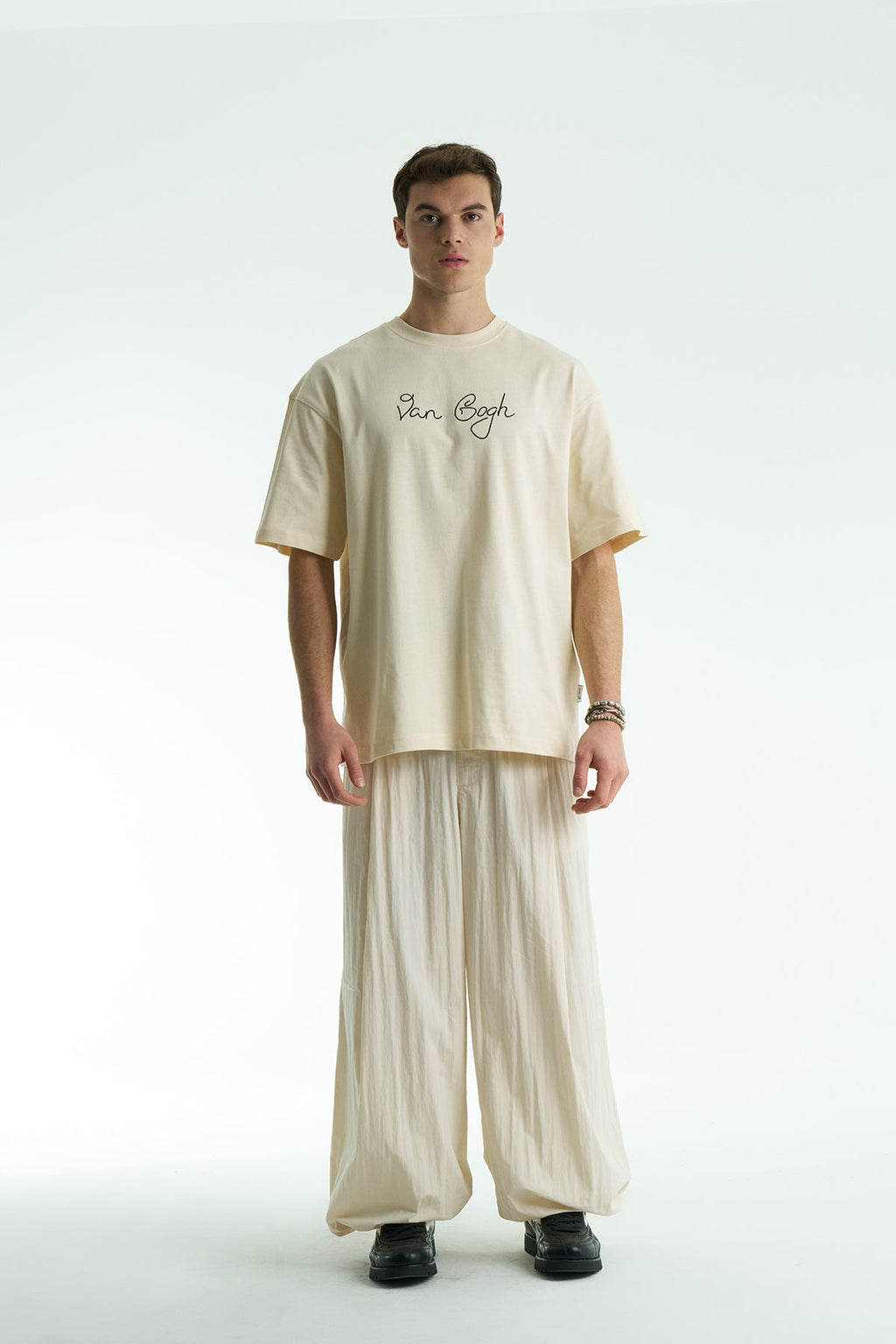 Ecru Oversized Van Gogh Graphic T-Shirt