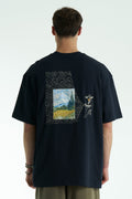Oversized Artist Sketch Graphic T-Shirt