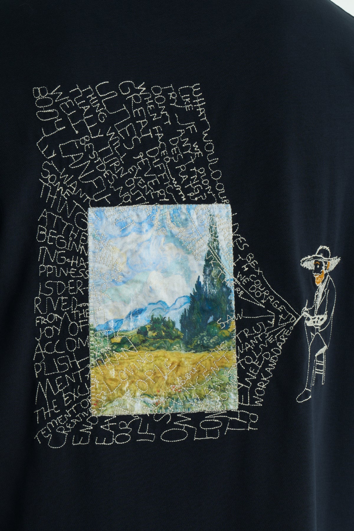 Oversized Artist Sketch Graphic T-Shirt