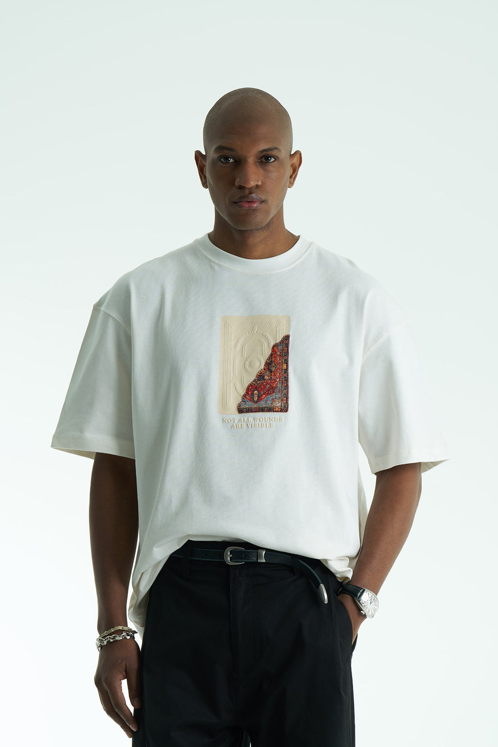 Hidden Wounds Oversized Graphic T-Shirt