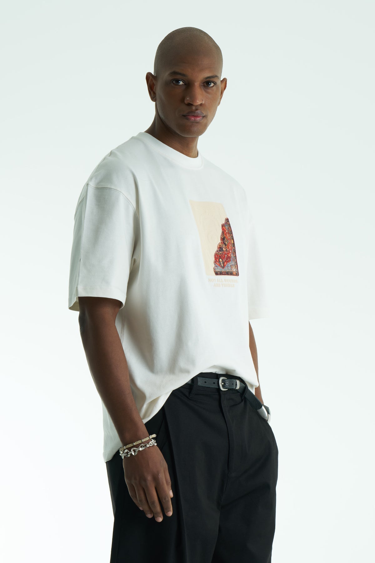 Hidden Wounds Oversized Graphic T-Shirt