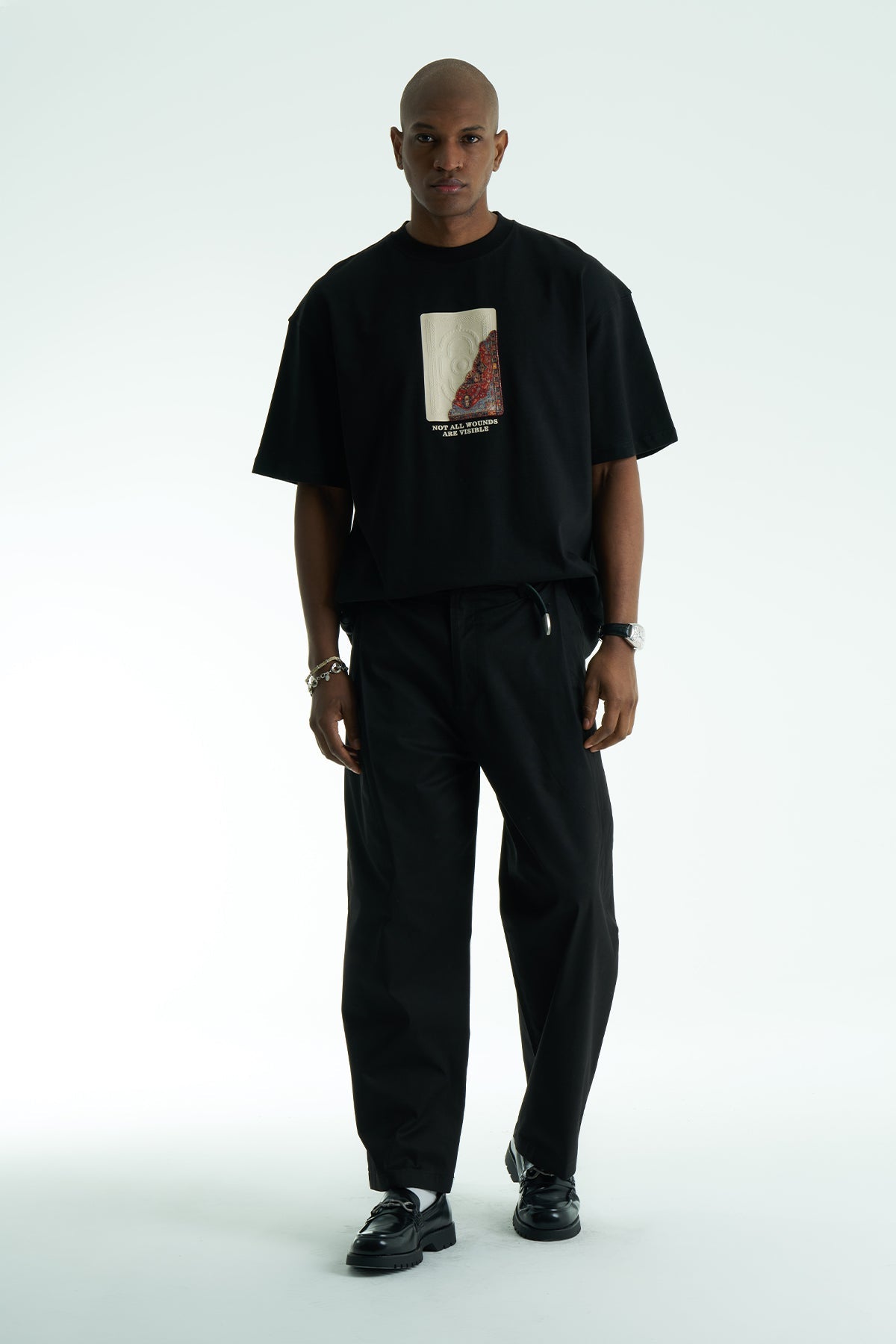 Hidden Wounds Oversized Graphic T-Shirt