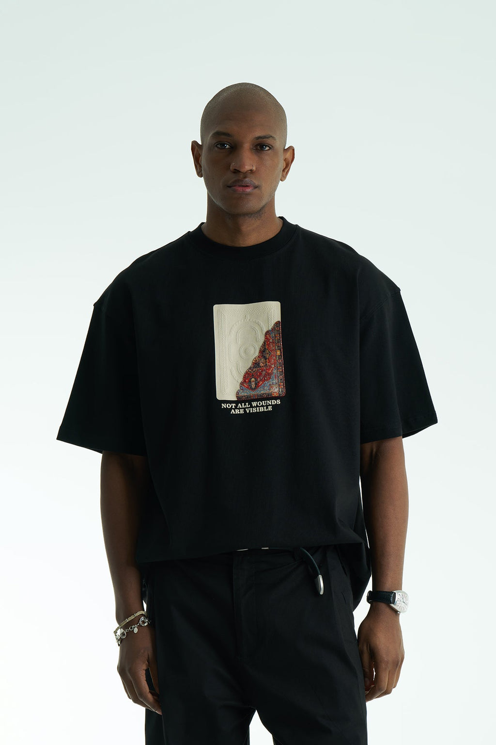 Hidden Wounds Oversized Graphic T-Shirt