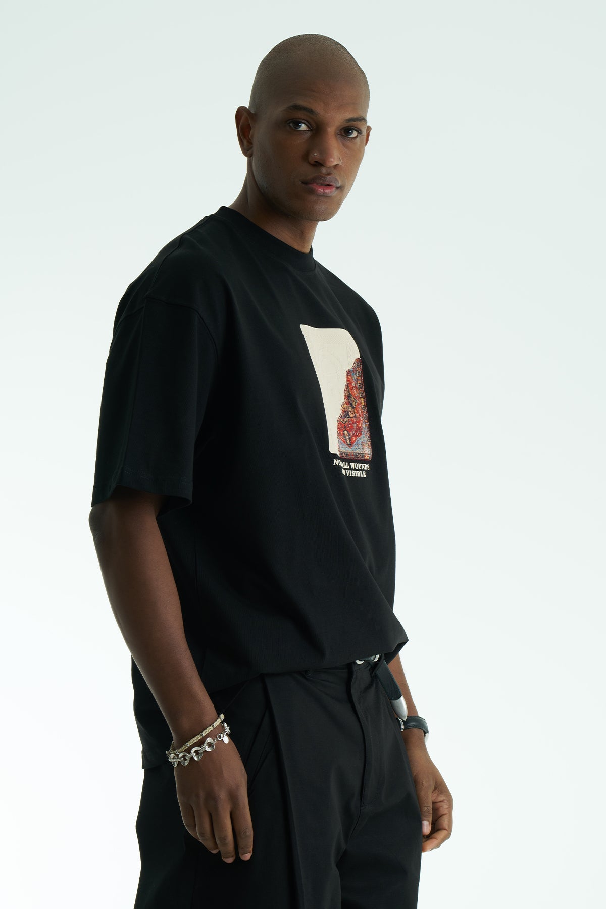 Hidden Wounds Oversized Graphic T-Shirt