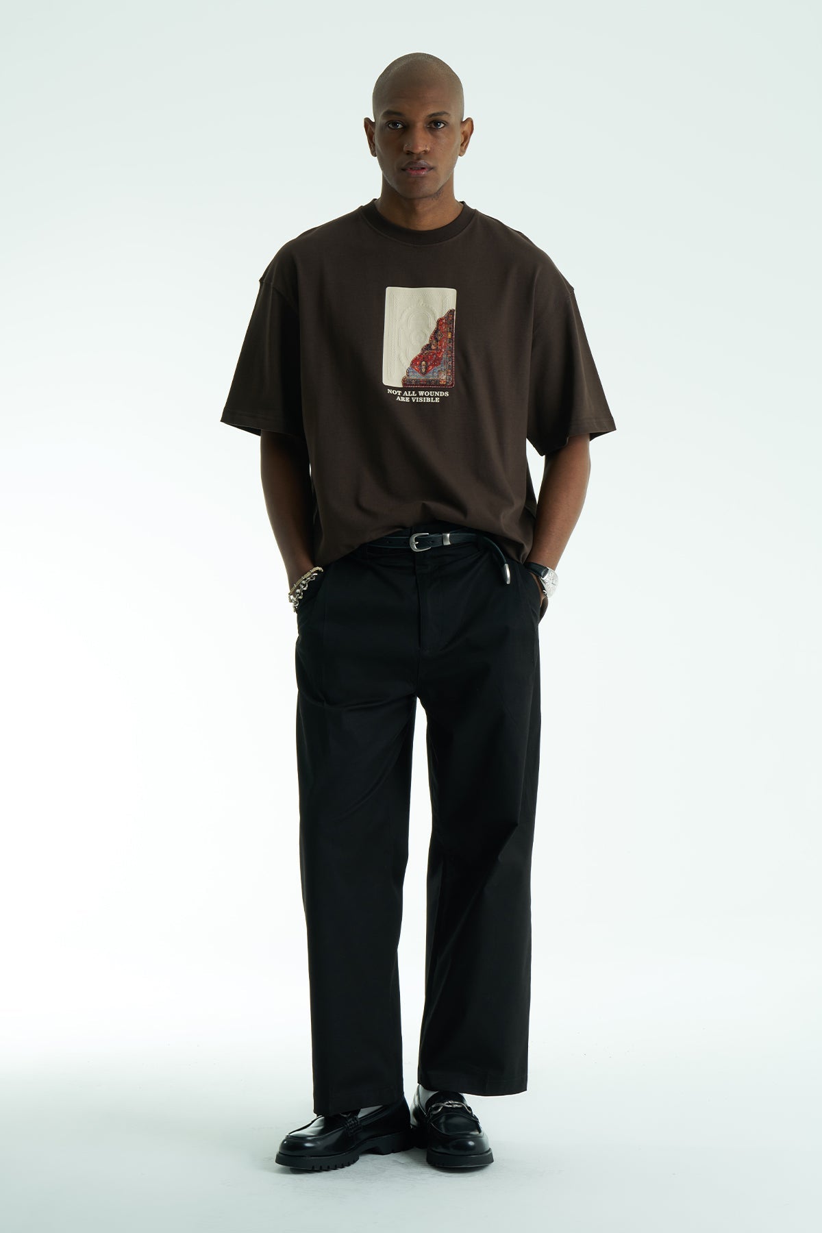 Hidden Wounds Oversized Graphic T-Shirt