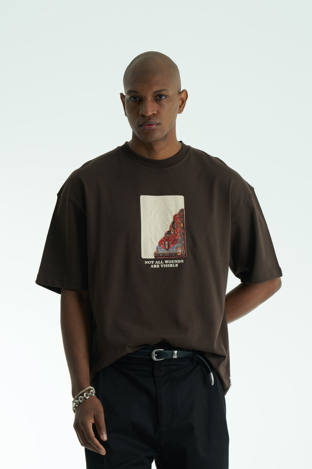 Hidden Wounds Oversized Graphic T-Shirt