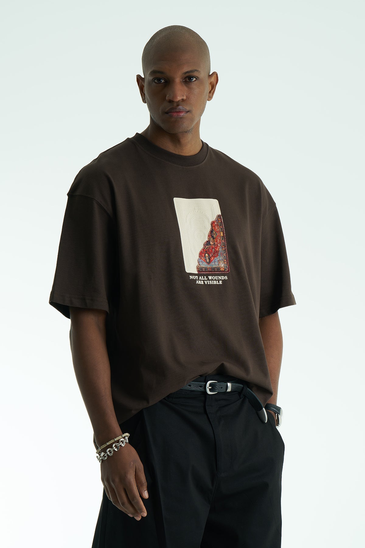 Hidden Wounds Oversized Graphic T-Shirt