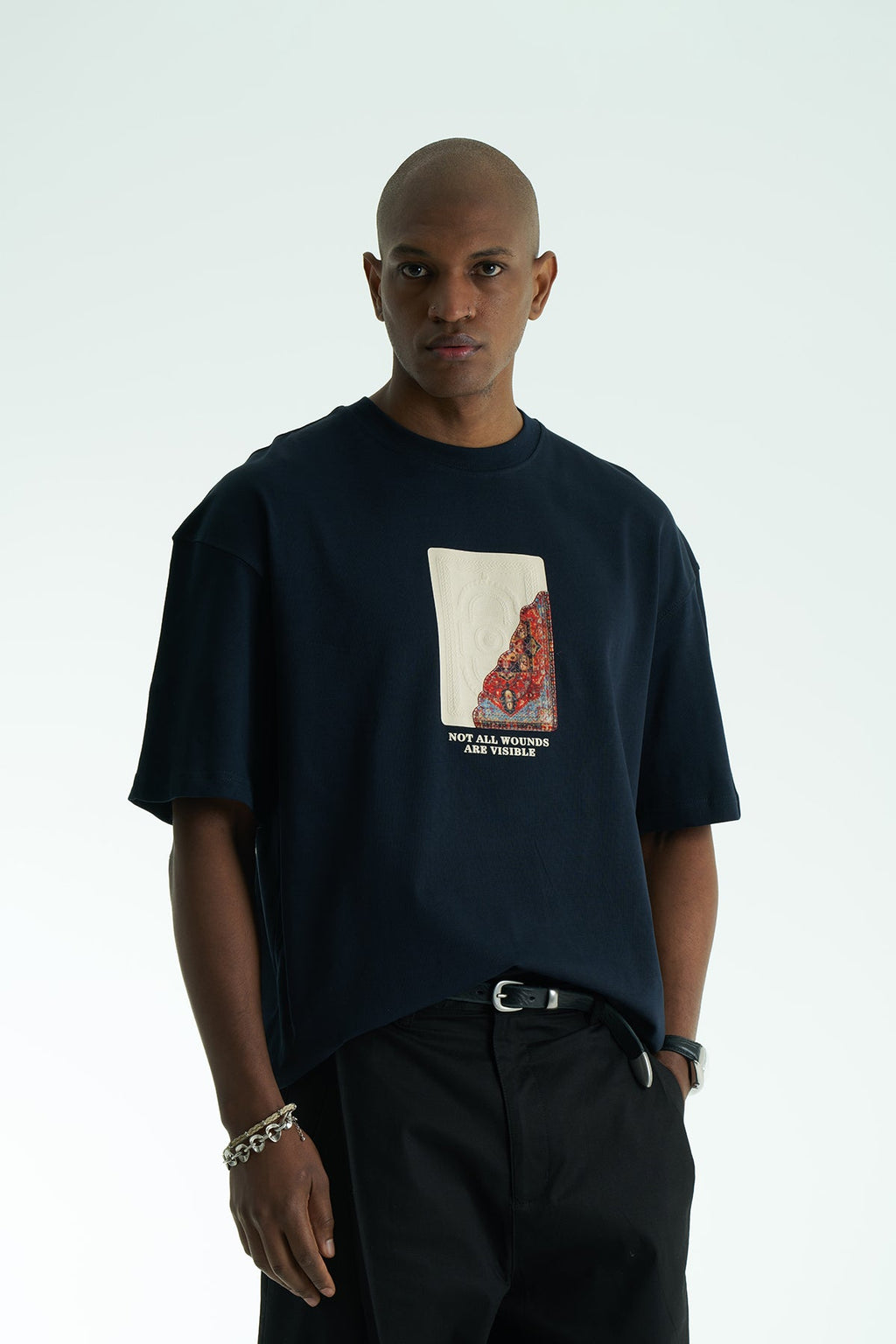 Hidden Wounds Oversized Graphic T-Shirt