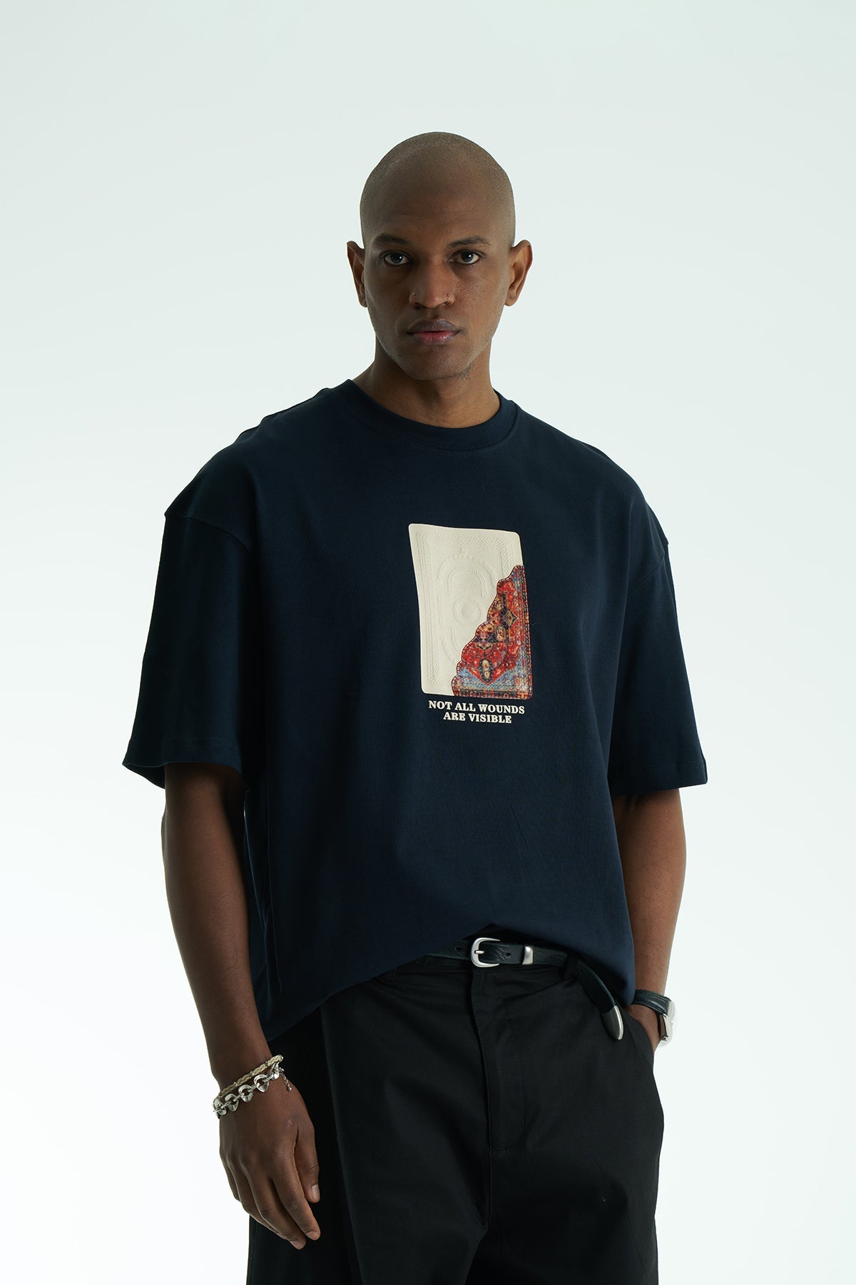 Hidden Wounds Oversized Graphic T-Shirt