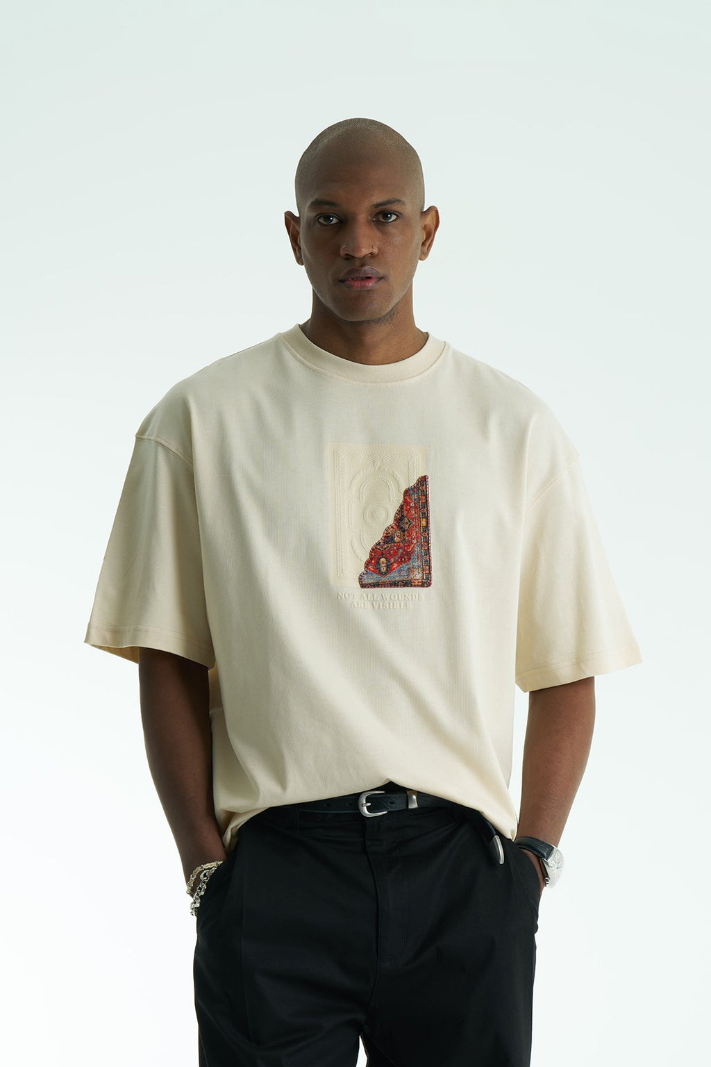 Hidden Wounds Oversized Graphic T-Shirt