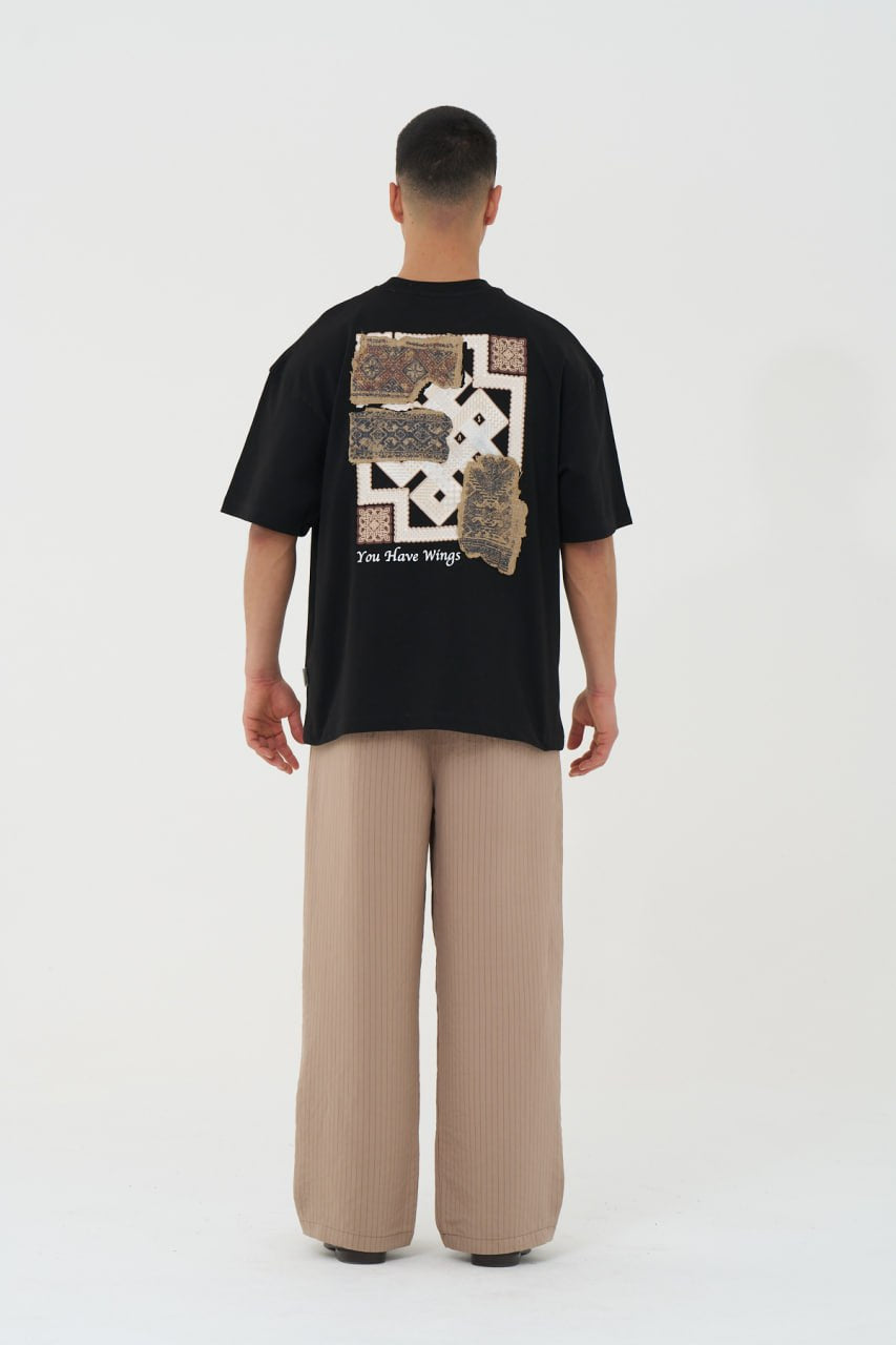 Oversized Graphic T-Shirt with “You Have Wings” Back Print