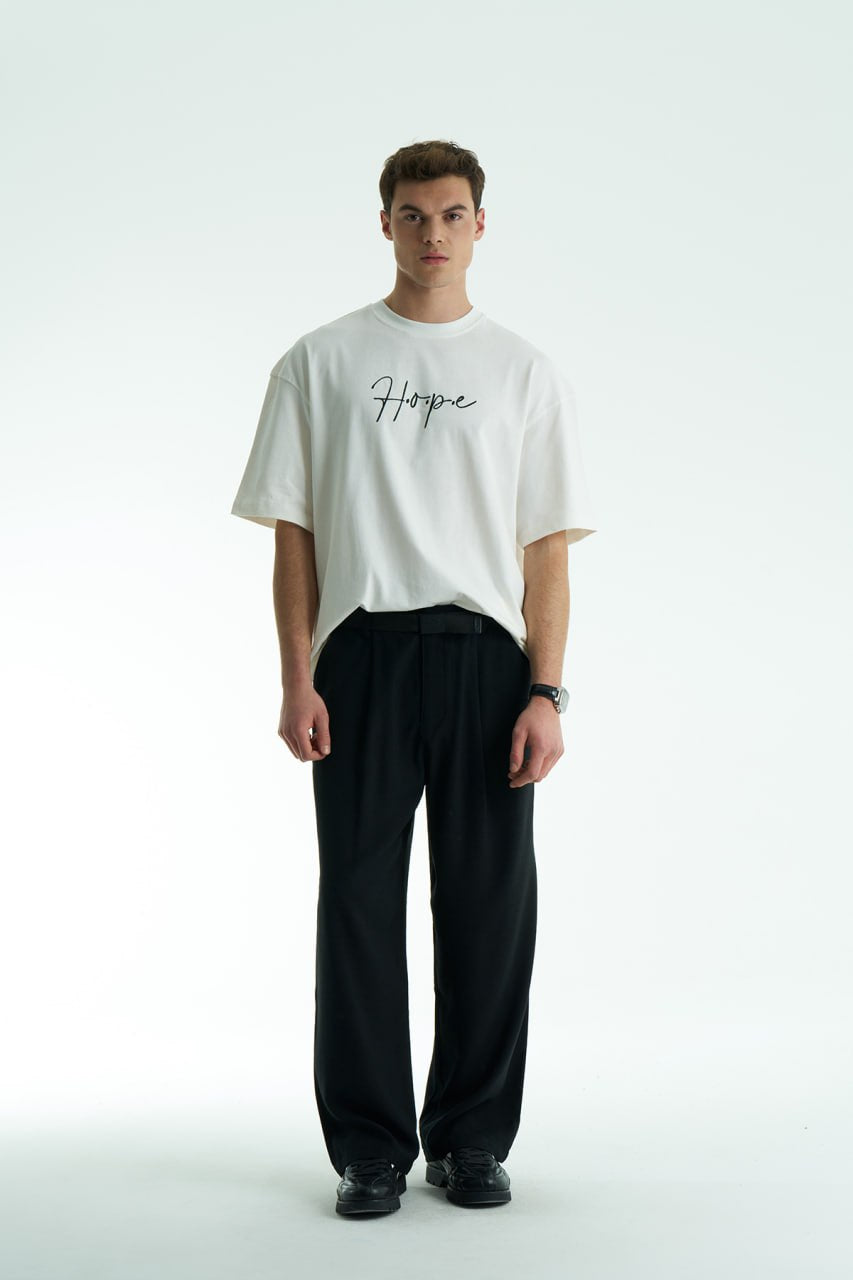 Oversized Rug Graphic T-Shirt with Embroidered Script Detail