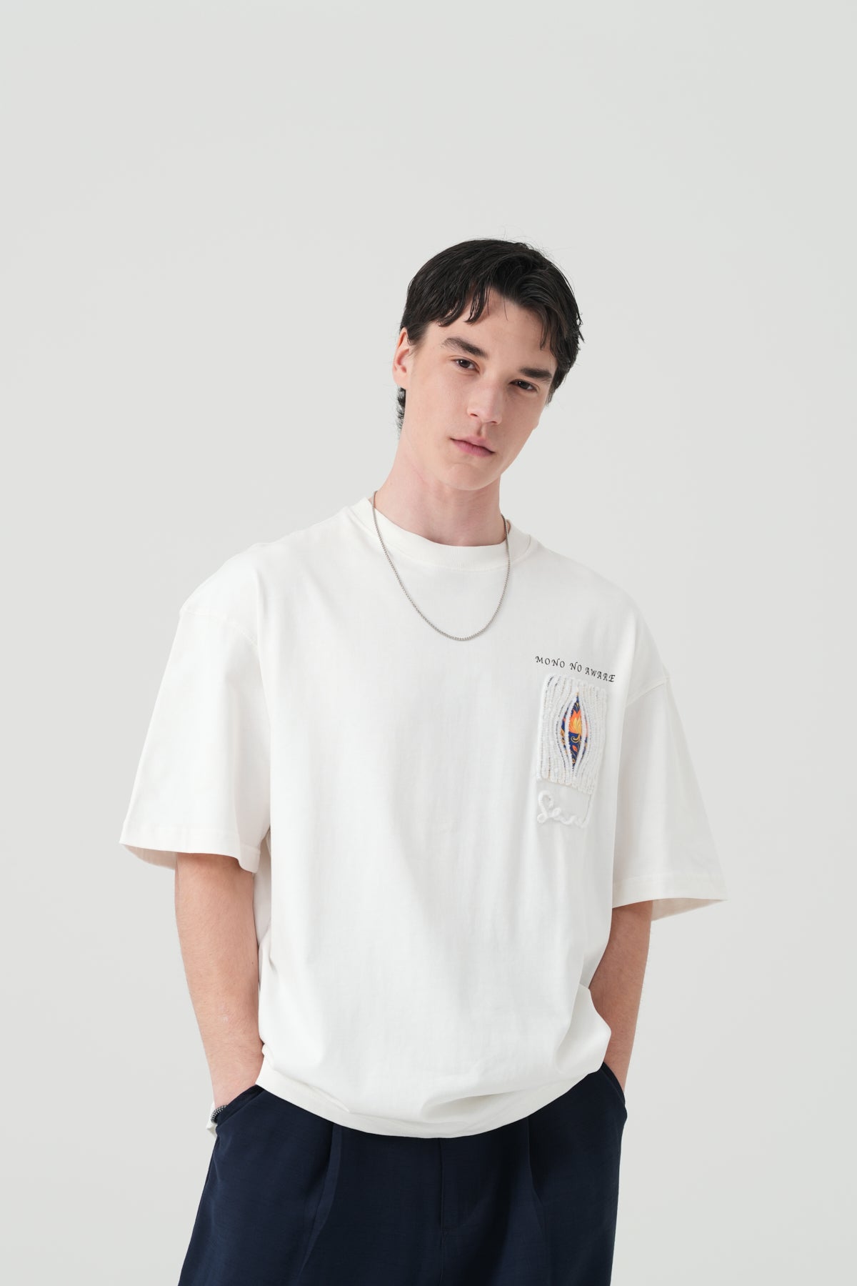 Mono No Aware Woven Patch Oversized T-Shirt
