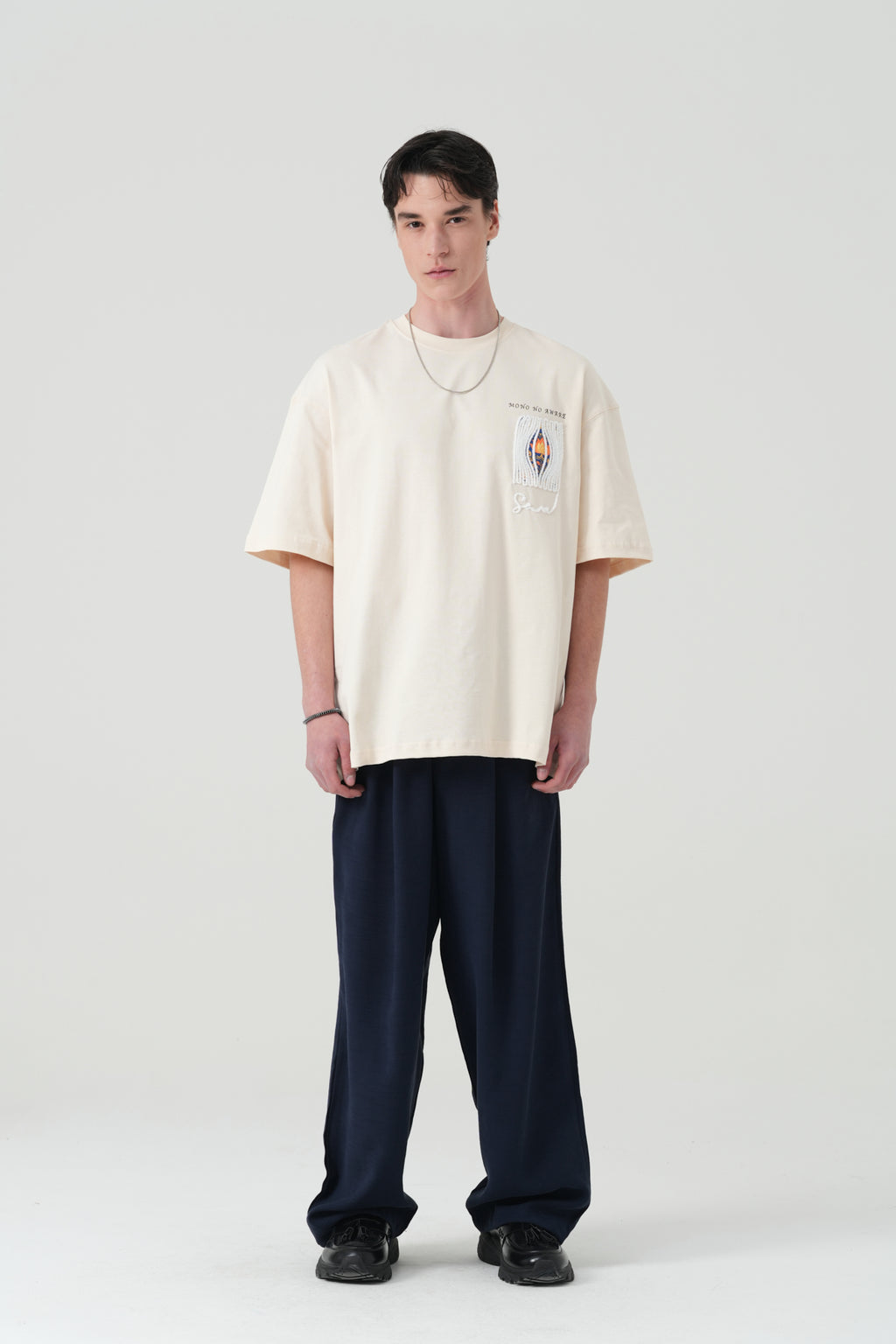 Mono No Aware Woven Patch Oversized T-Shirt