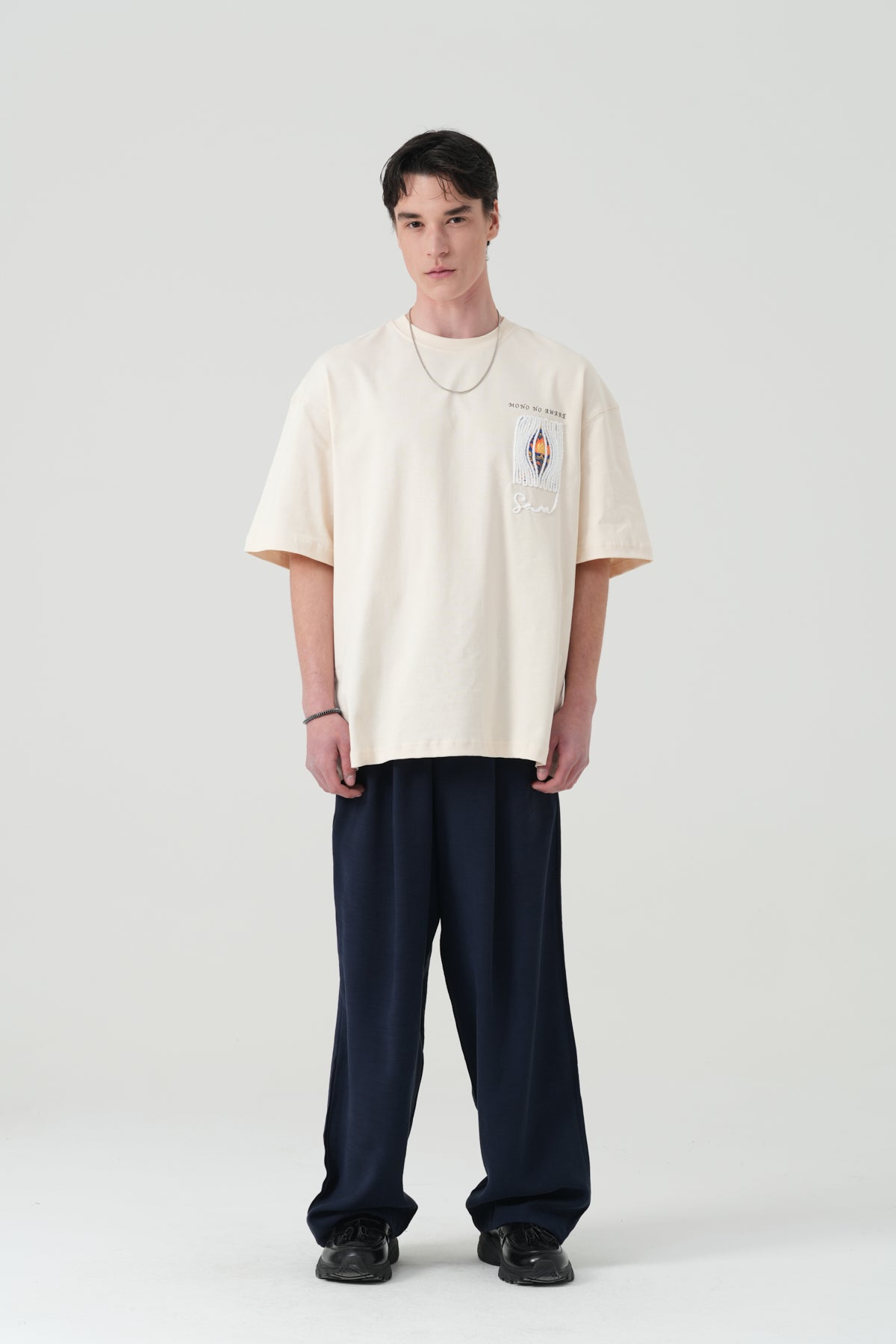 Mono No Aware Woven Patch Oversized T-Shirt
