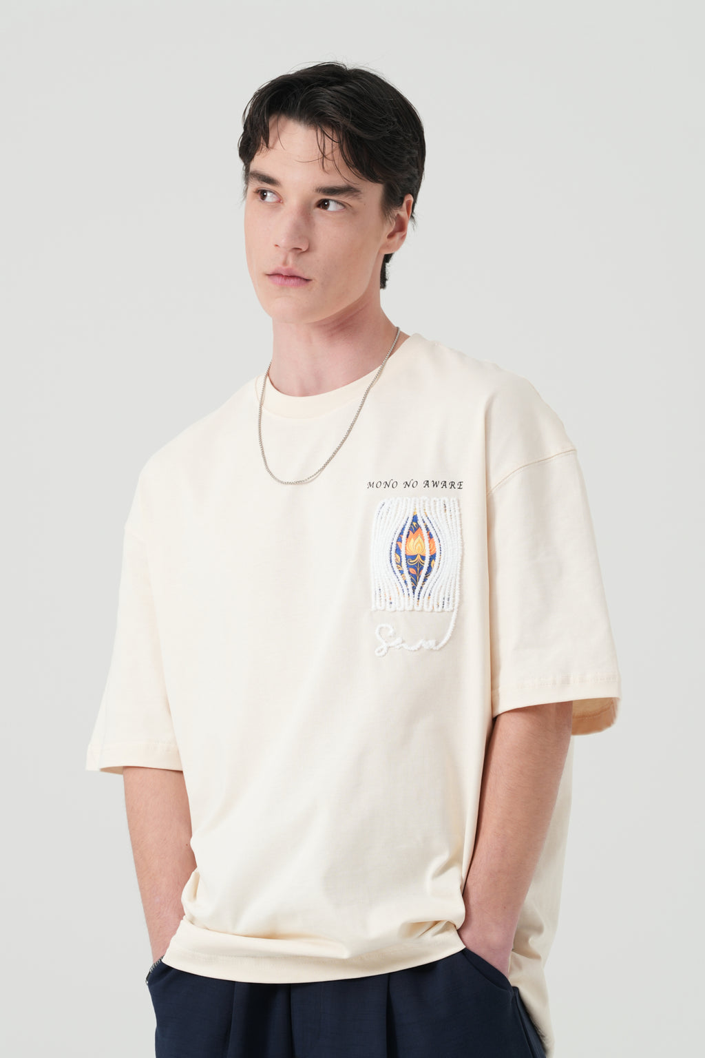 Mono No Aware Woven Patch Oversized T-Shirt