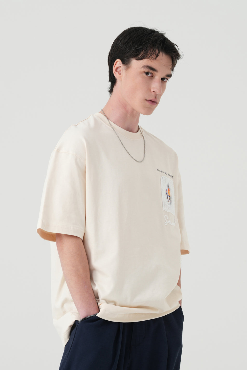 Mono No Aware Woven Patch Oversized T-Shirt
