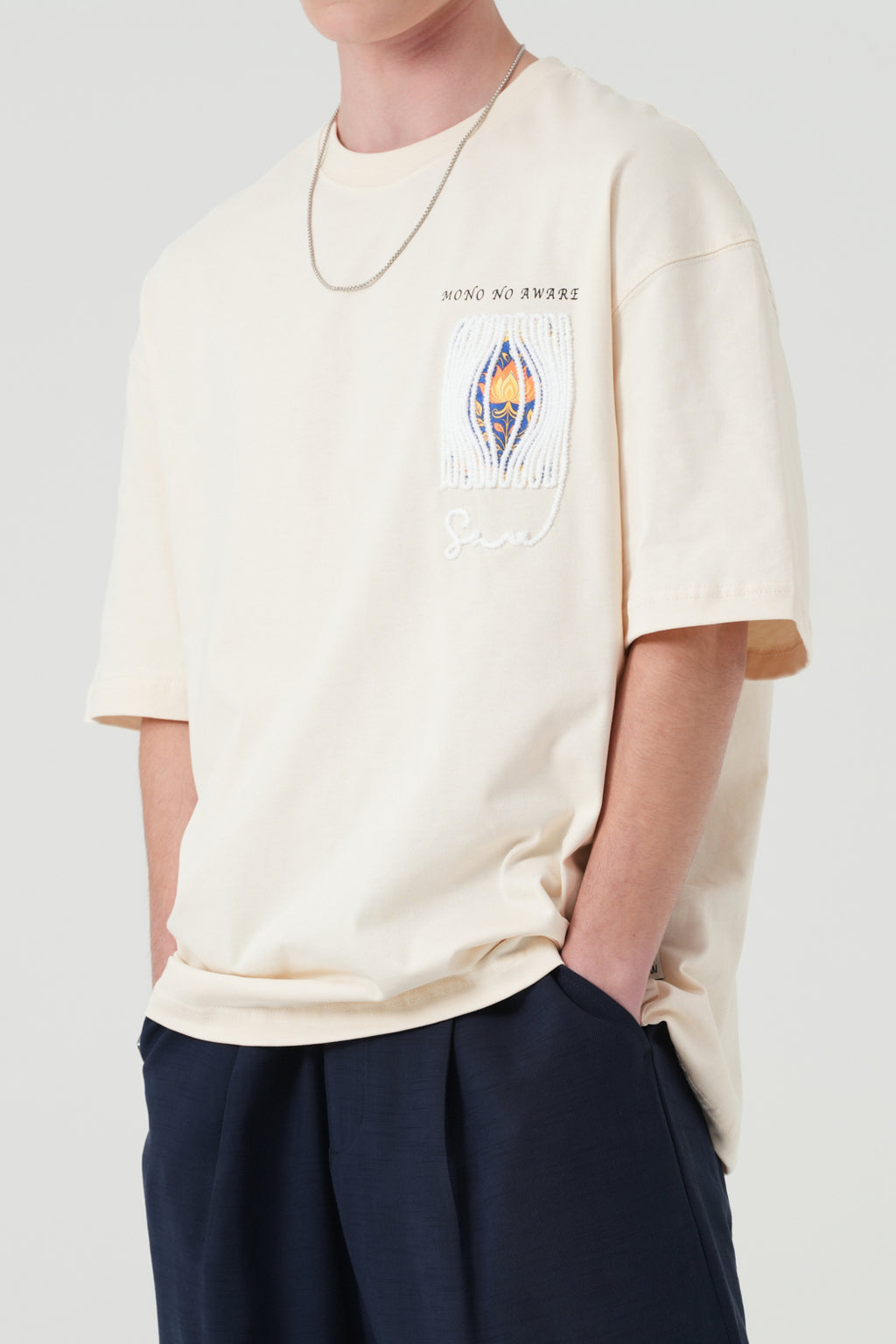 Mono No Aware Woven Patch Oversized T-Shirt
