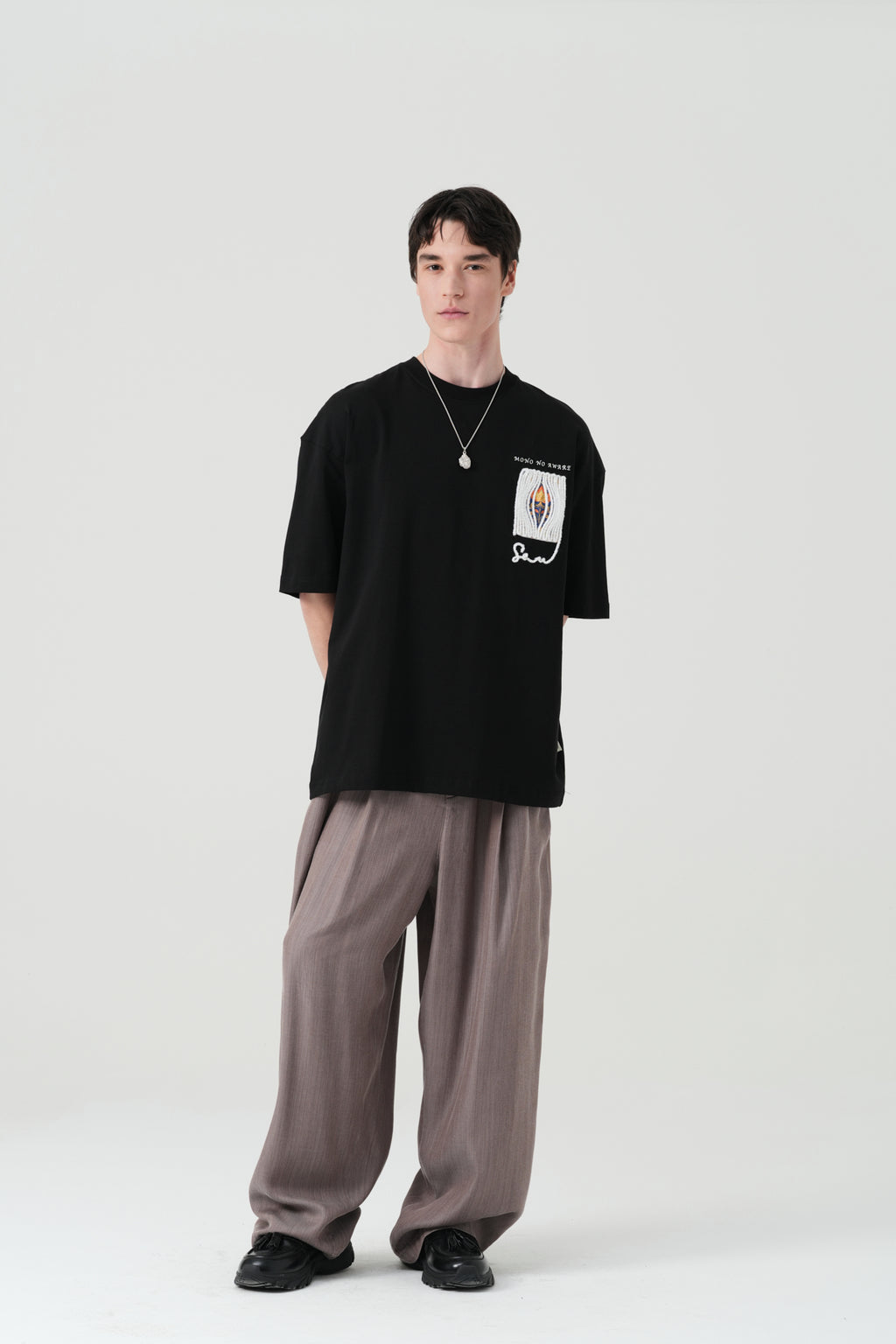 Mono No Aware Woven Patch Oversized T-Shirt