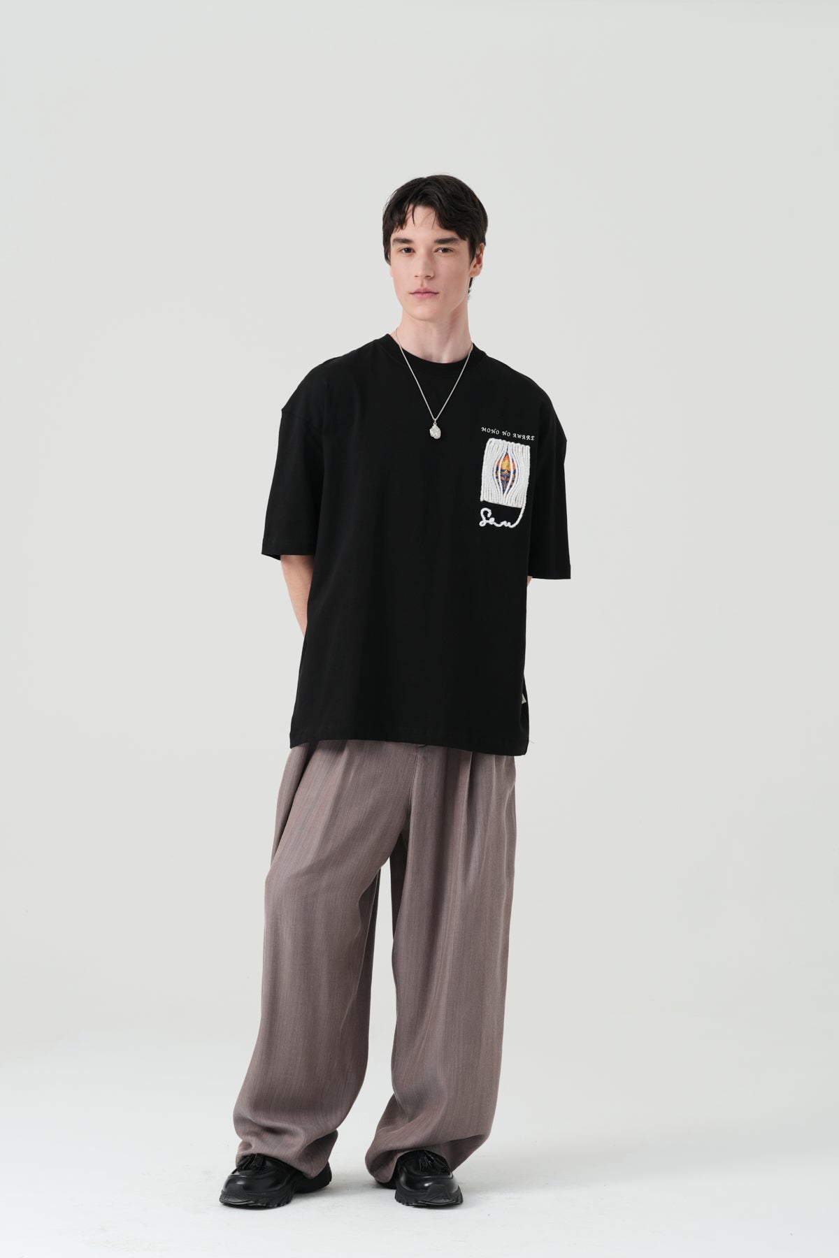 Mono No Aware Woven Patch Oversized T-Shirt