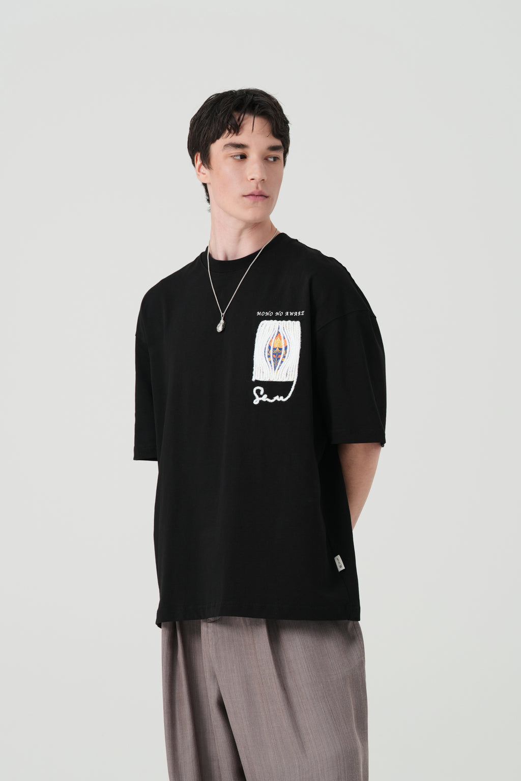 Mono No Aware Woven Patch Oversized T-Shirt