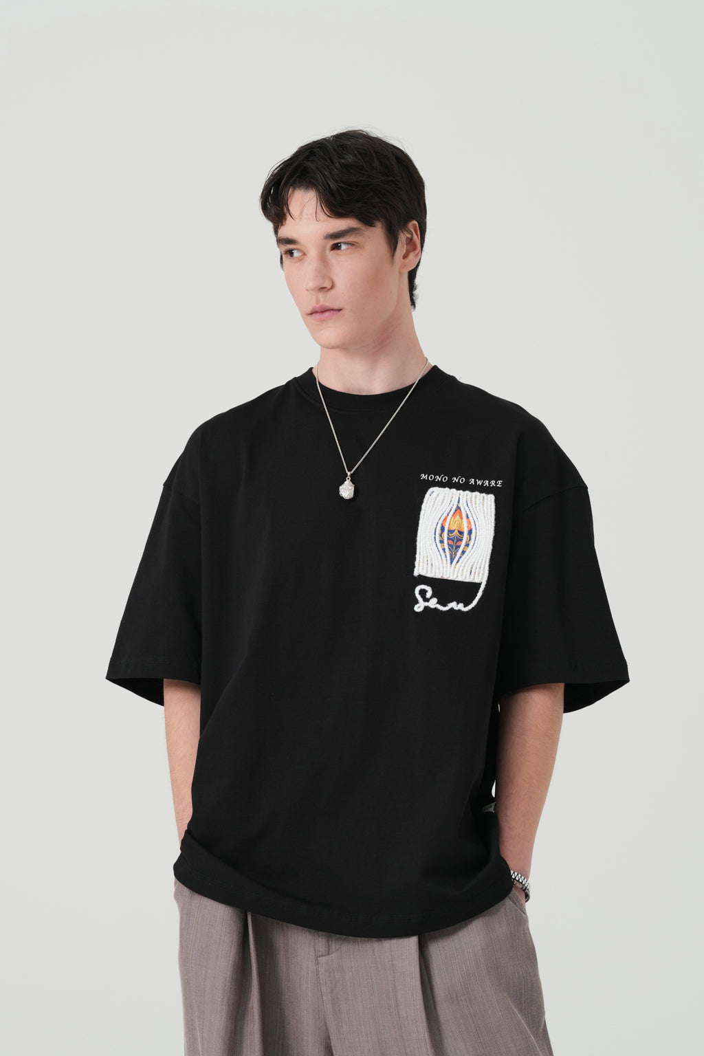 Mono No Aware Woven Patch Oversized T-Shirt