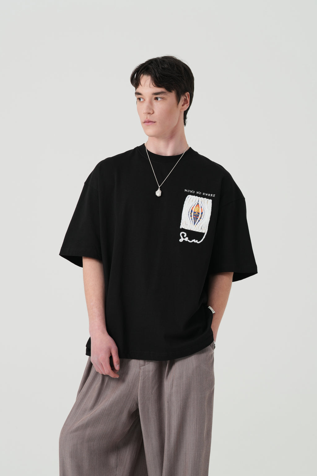 Mono No Aware Woven Patch Oversized T-Shirt
