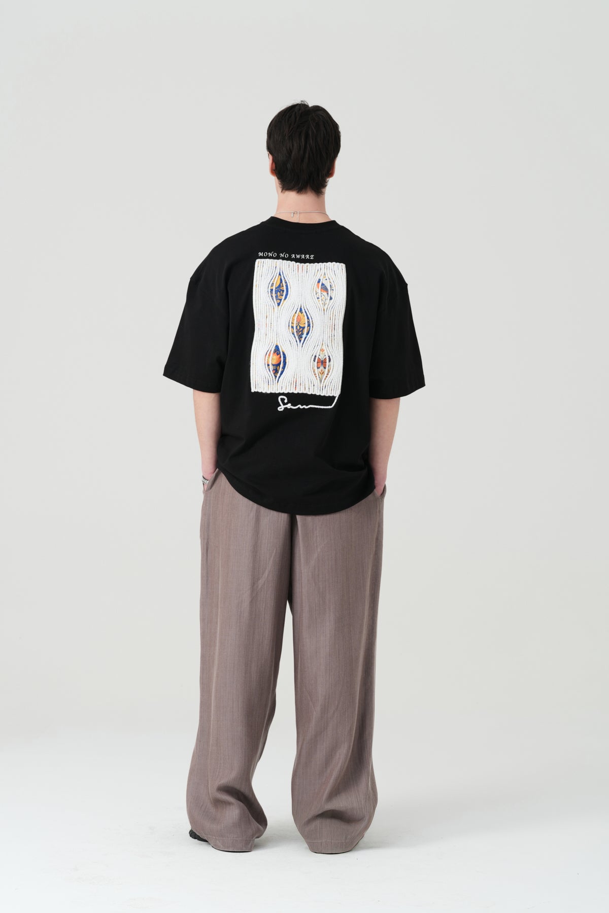 Mono No Aware Woven Patch Oversized T-Shirt
