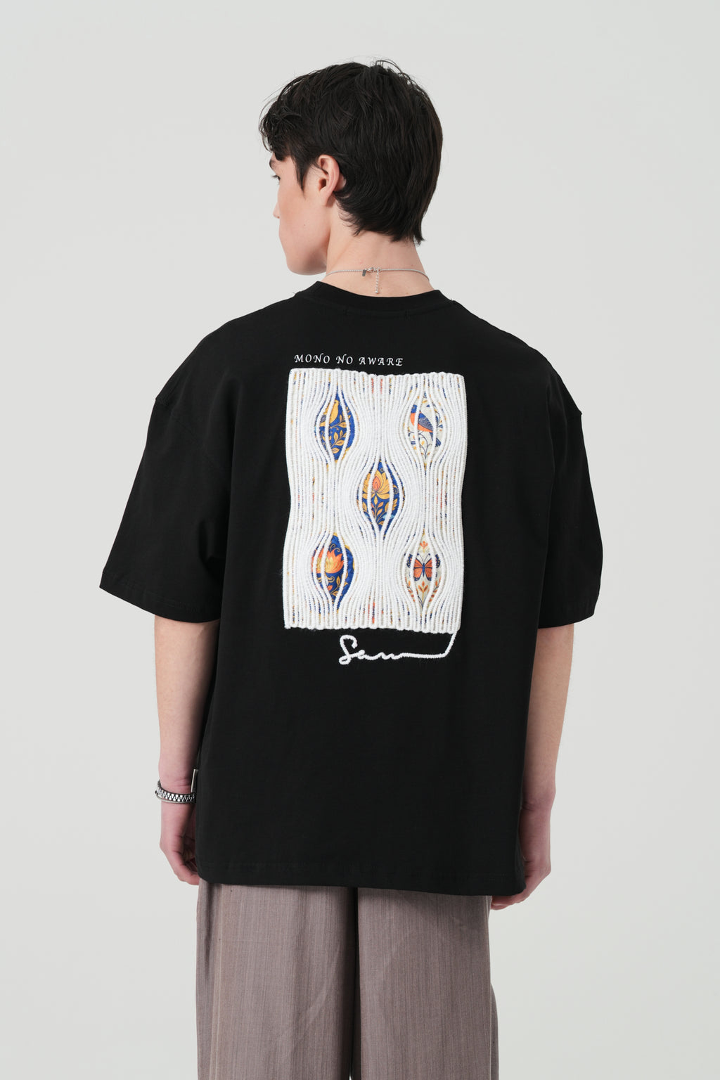 Mono No Aware Woven Patch Oversized T-Shirt