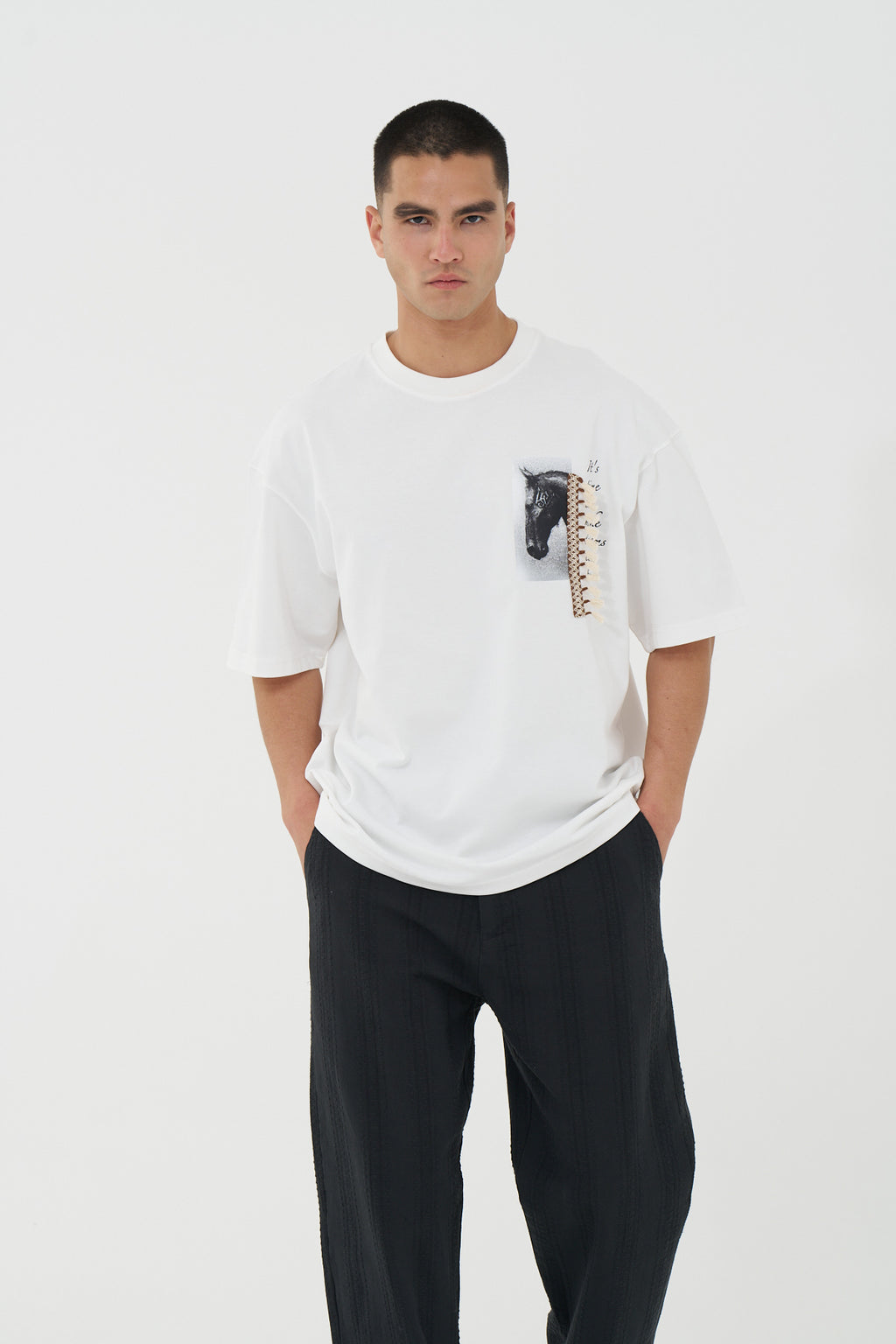 Dreamweaver Horse Tassel Oversized T-Shirt