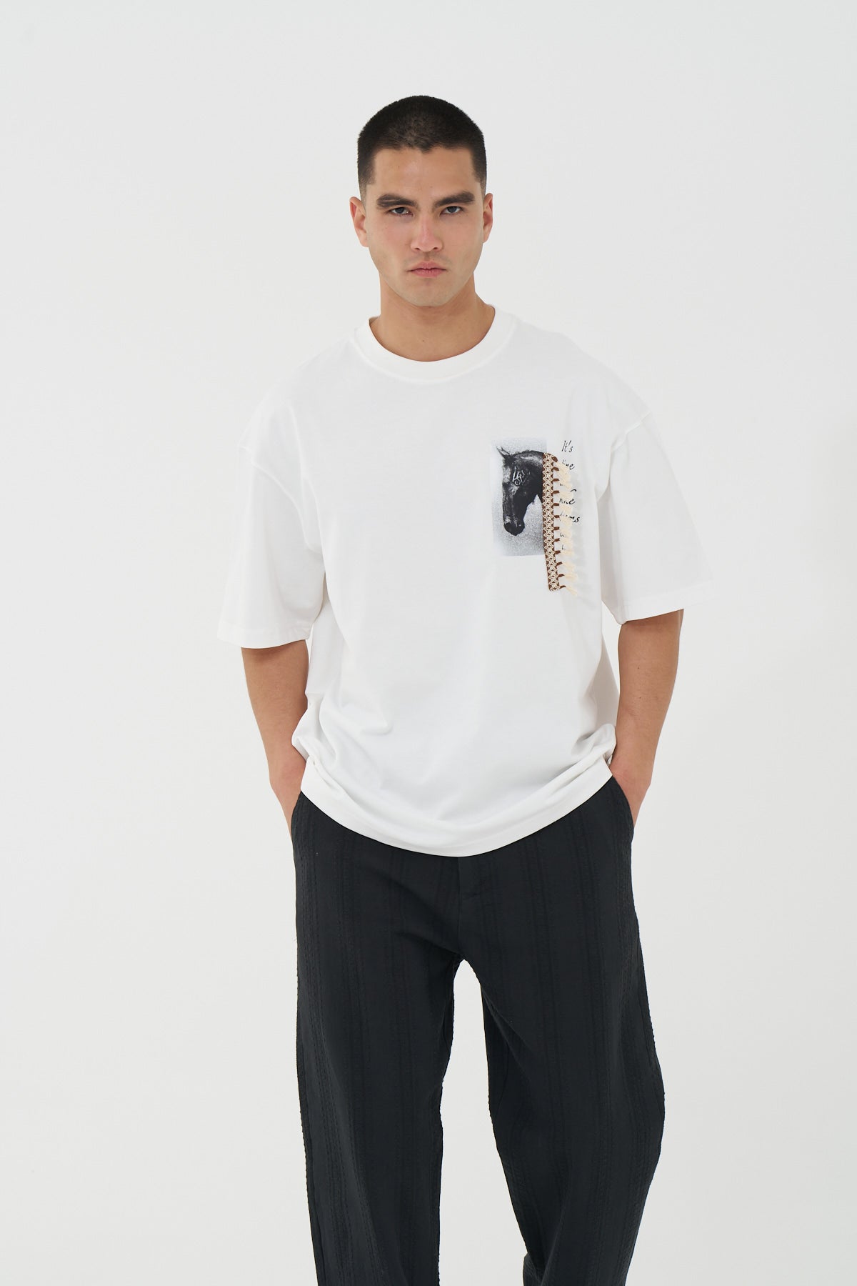Dreamweaver Horse Tassel Oversized T-Shirt